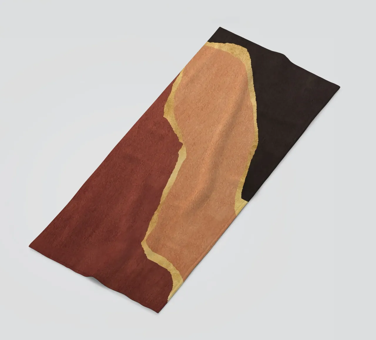 abstract texture orange cutout beach towel by vintageshop