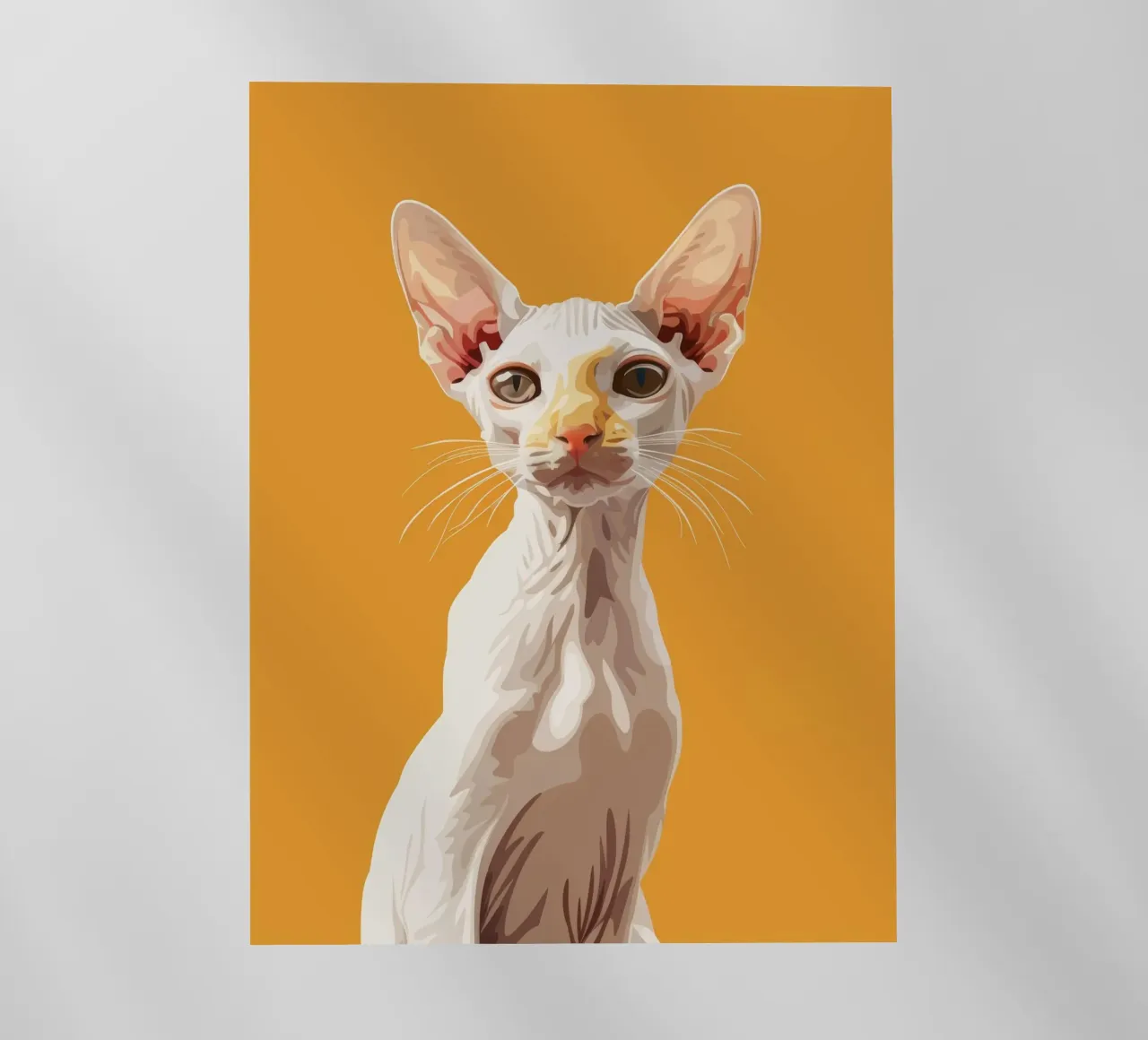 Gatto orientale a pelo corto con occhi espressivi su un'immagine audace pellicola backlit da DesignDoodle