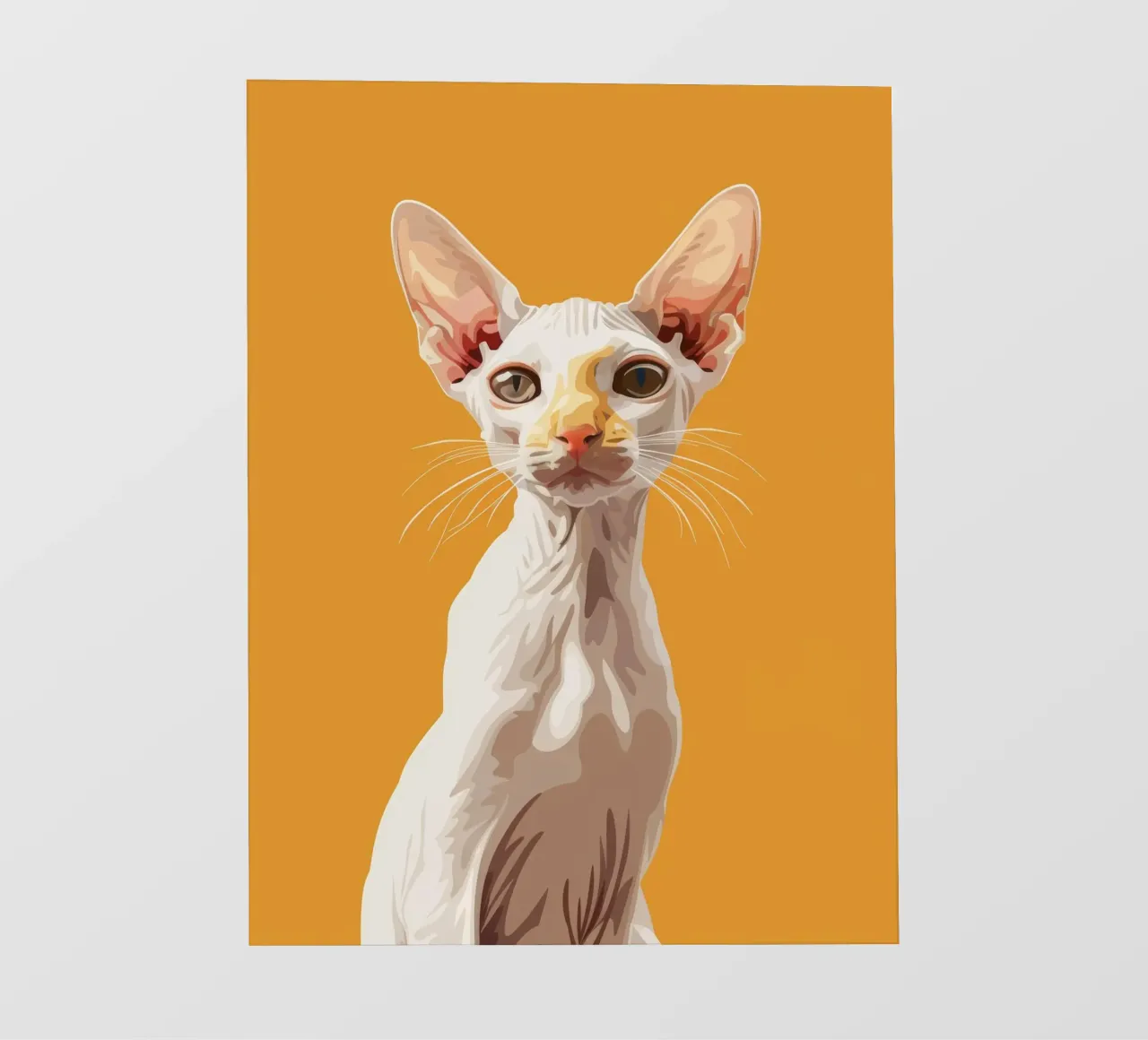 Gatto orientale a pelo corto con occhi espressivi su un'immagine audace pellicola backlit da DesignDoodle