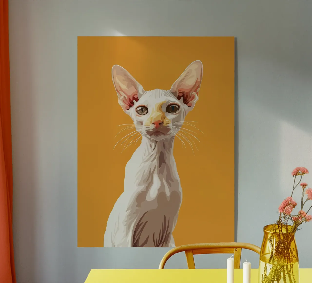 Gatto orientale a pelo corto con occhi espressivi su un'immagine audace plexiglass da DesignDoodle