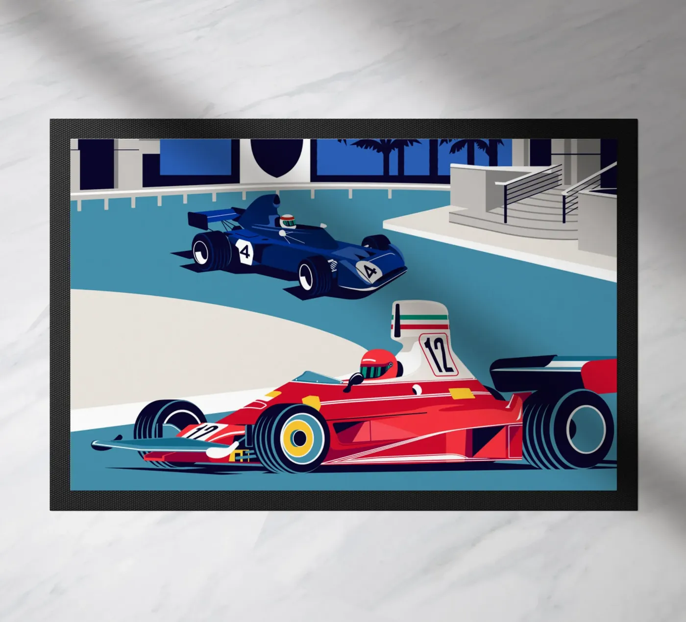 Monaco Sunset doormat by Mariel Toigo