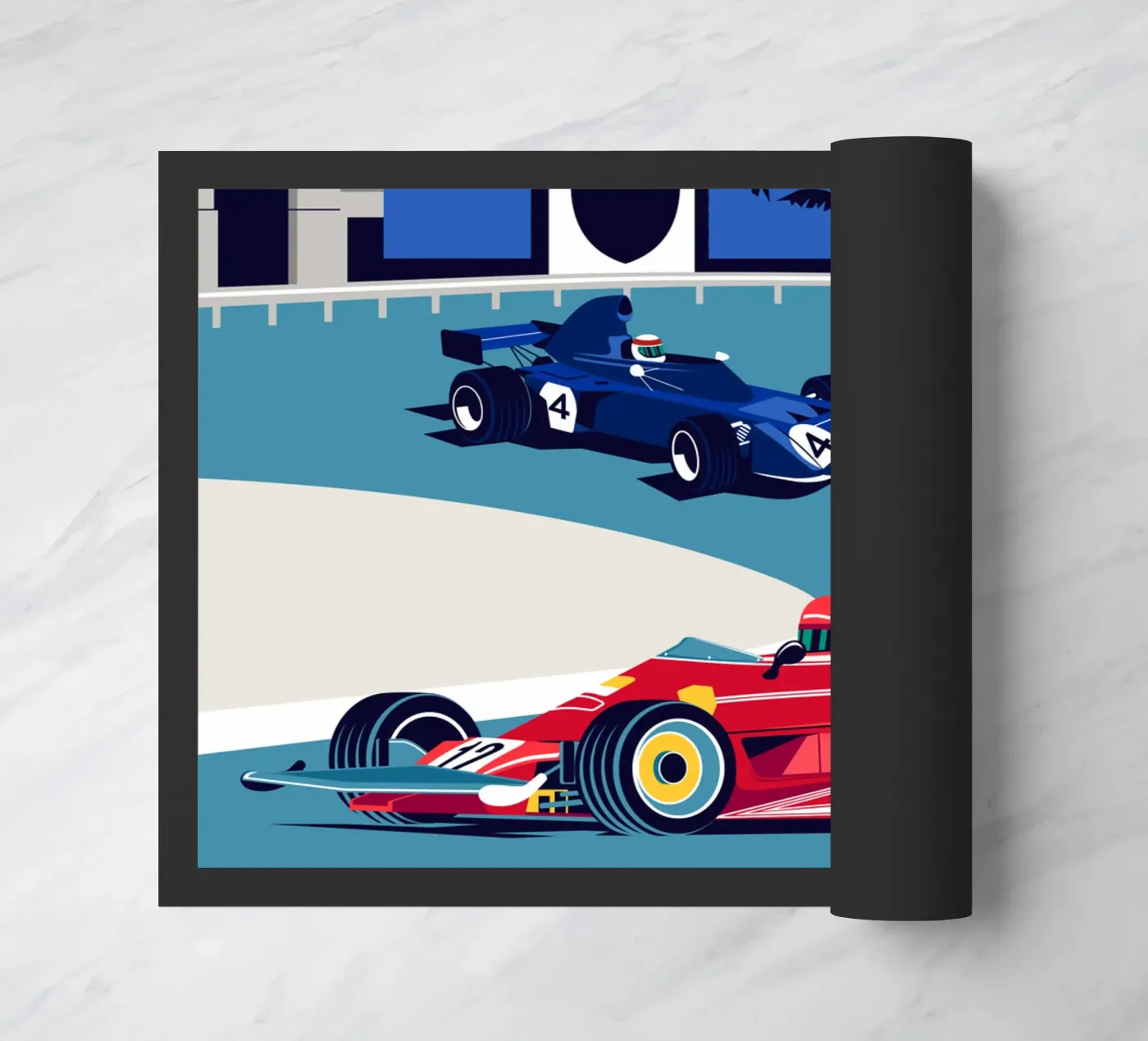 Monaco Sunset doormat by Mariel Toigo