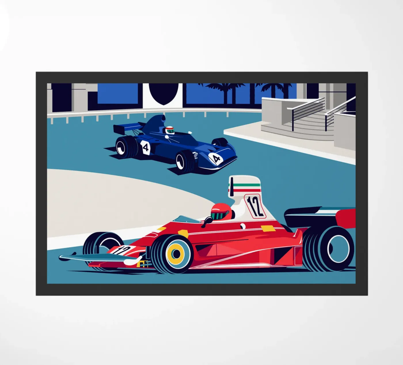 Monaco Sunset doormat by Mariel Toigo