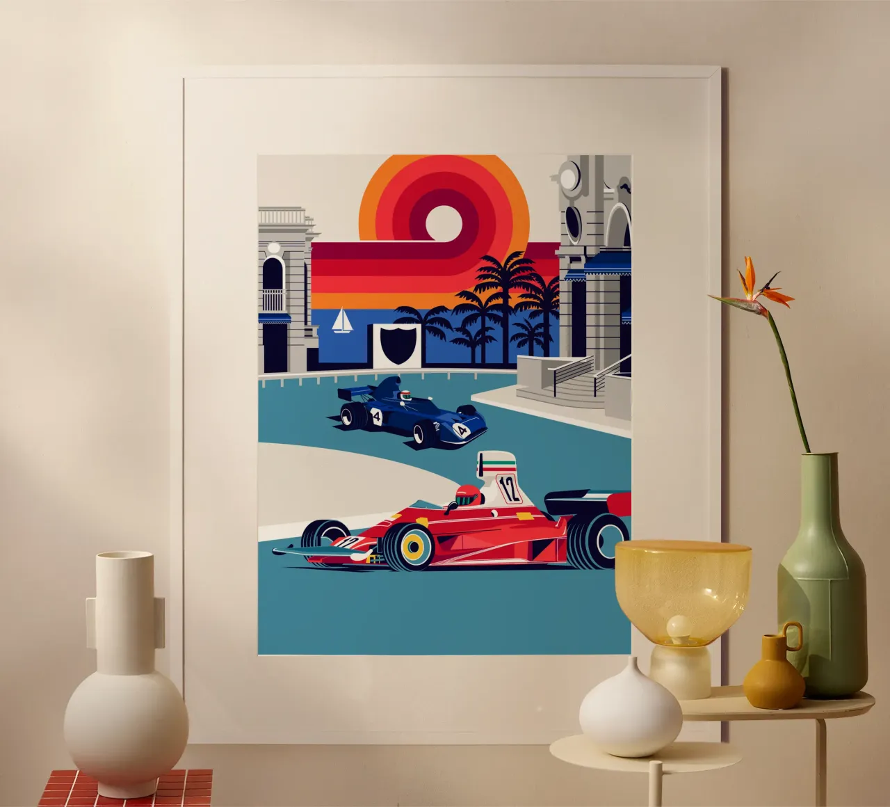 Monaco Sunset poster da Mariel Toigo