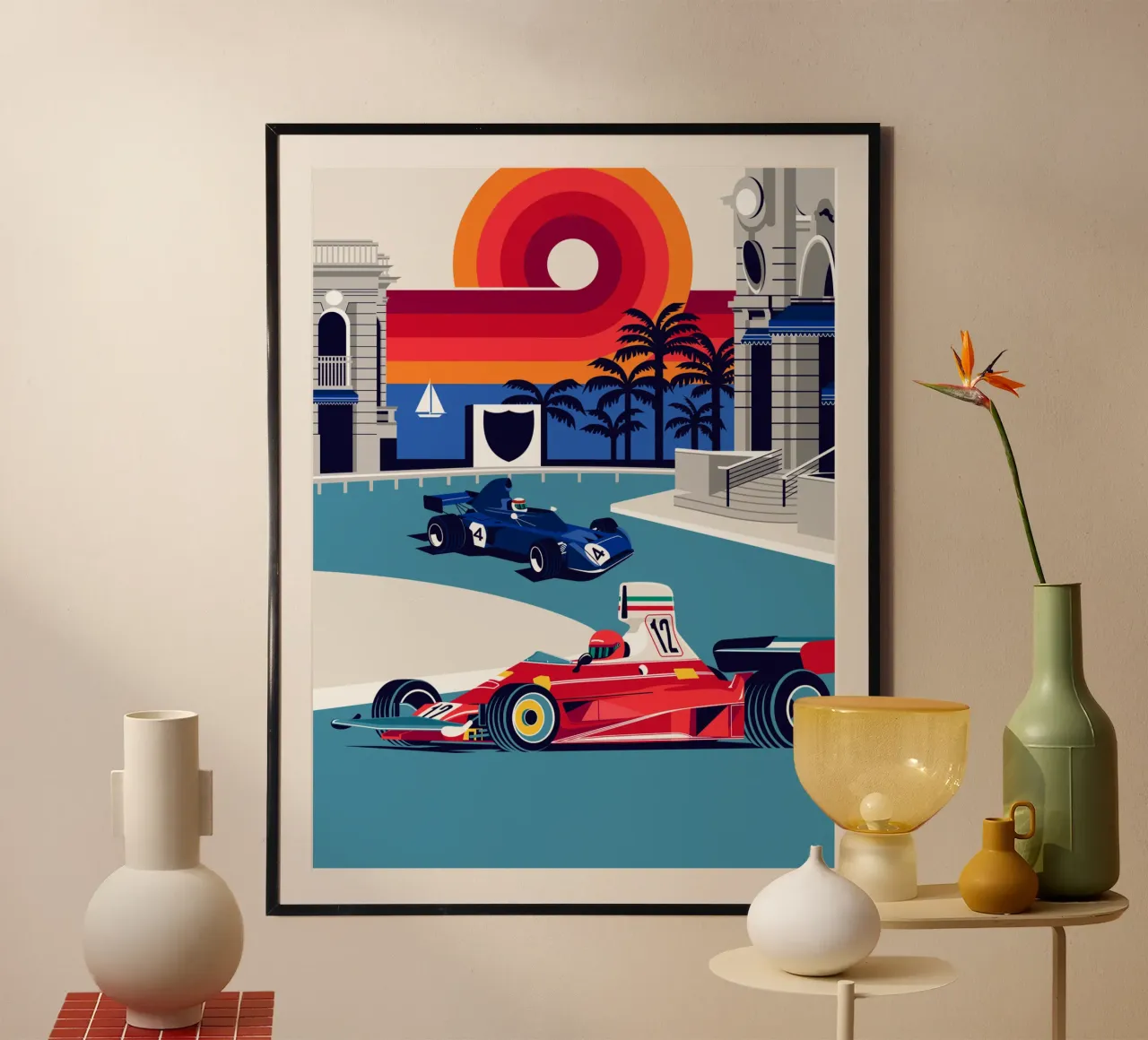 Monaco Sunset poster da Mariel Toigo