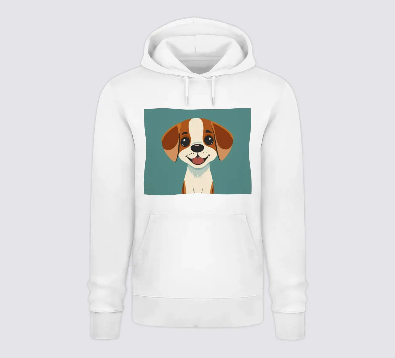 Cucciolo carino e allegro con un grande sorriso e un atteggiamento giocoso felpa con cappuccio da DesignDoodle