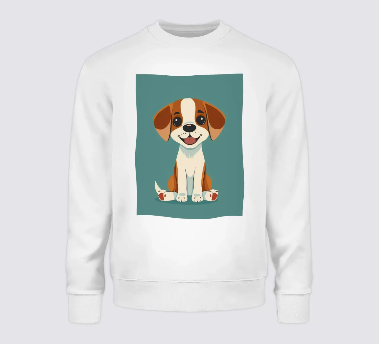 Cucciolo carino e allegro con un grande sorriso e un atteggiamento giocoso felpa da DesignDoodle