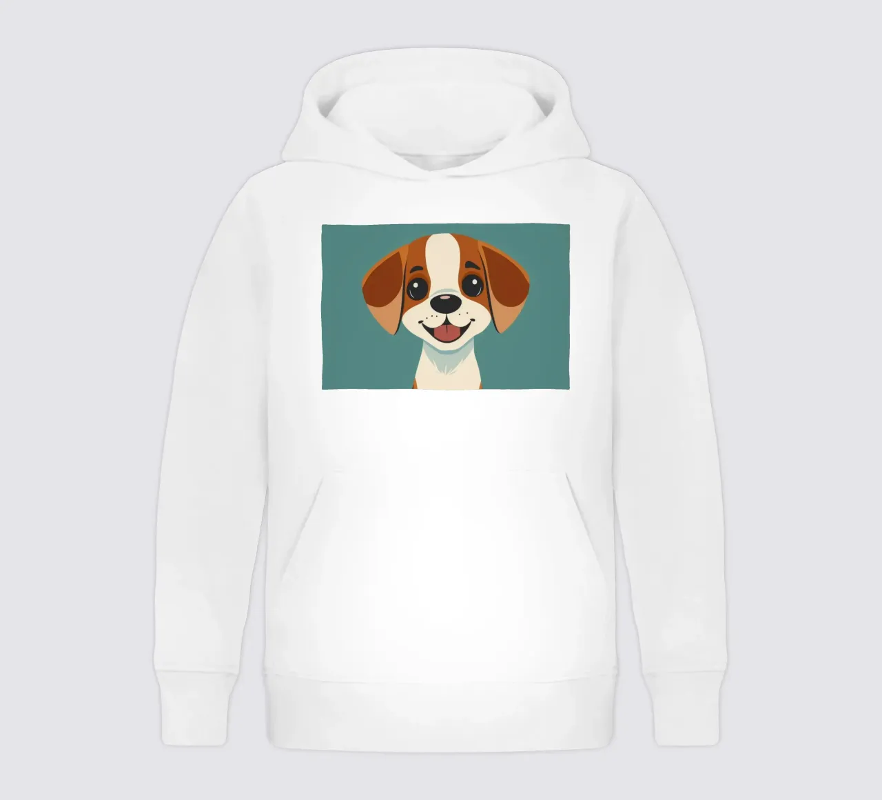 Cucciolo carino e allegro con un grande sorriso e un atteggiamento giocoso felpa bambino con cappuccio da DesignDoodle