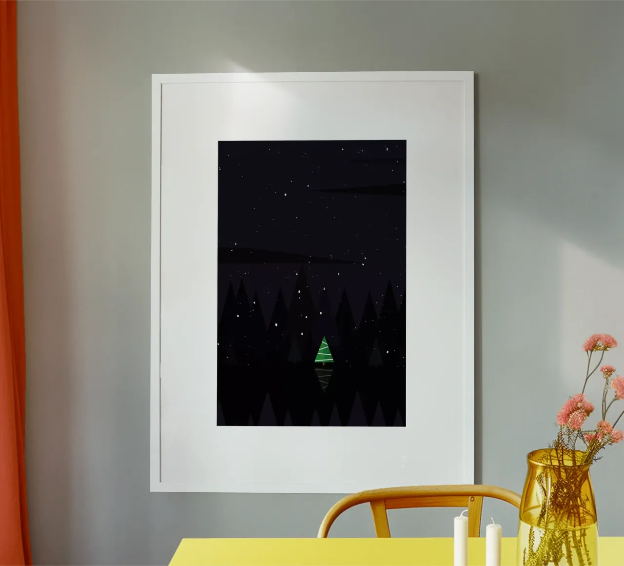 First Snow poster con telaio in alluminio da The Native State