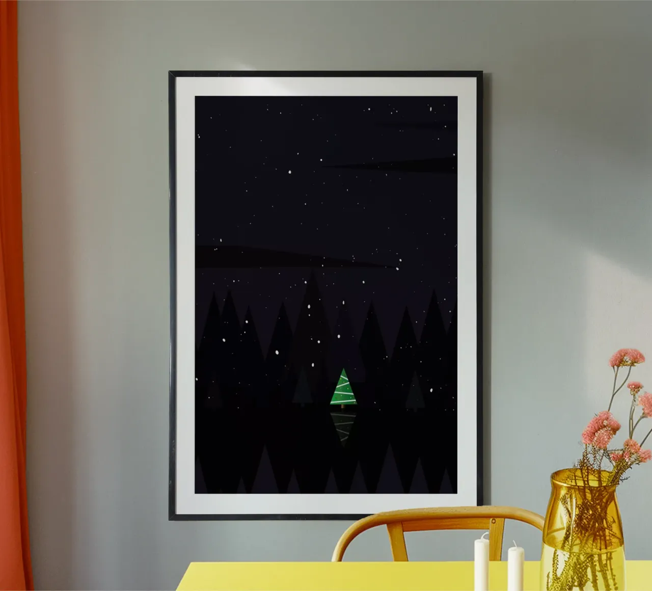 First Snow poster con telaio in alluminio da The Native State