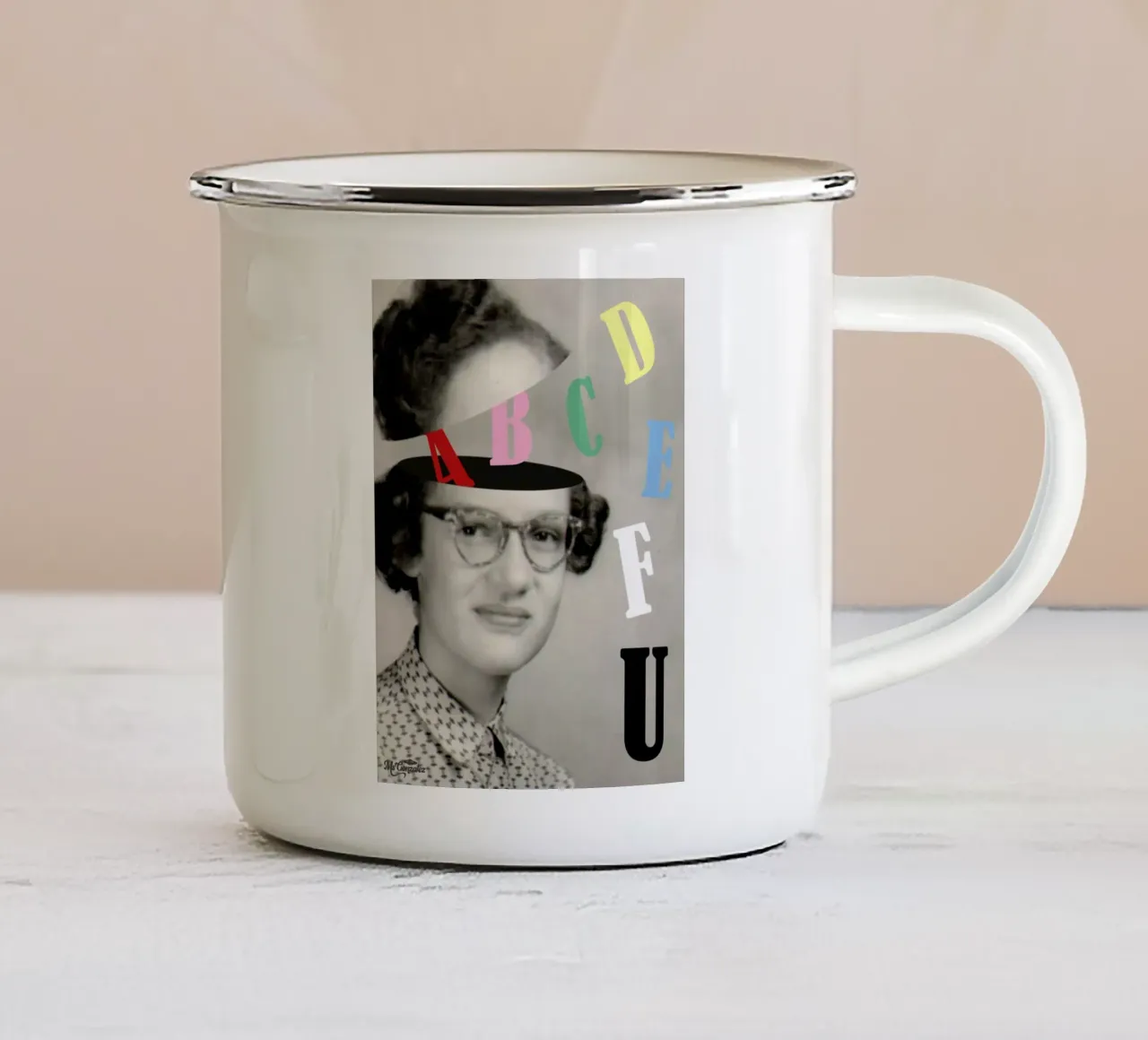 ABCDEF U tazza in smalto da MsGonzalez