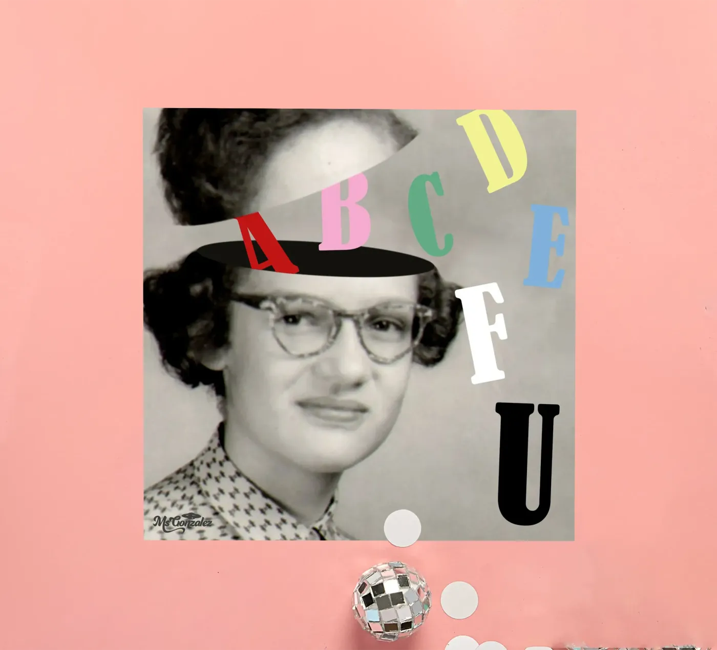 ABCDEF U sticker by MsGonzalez