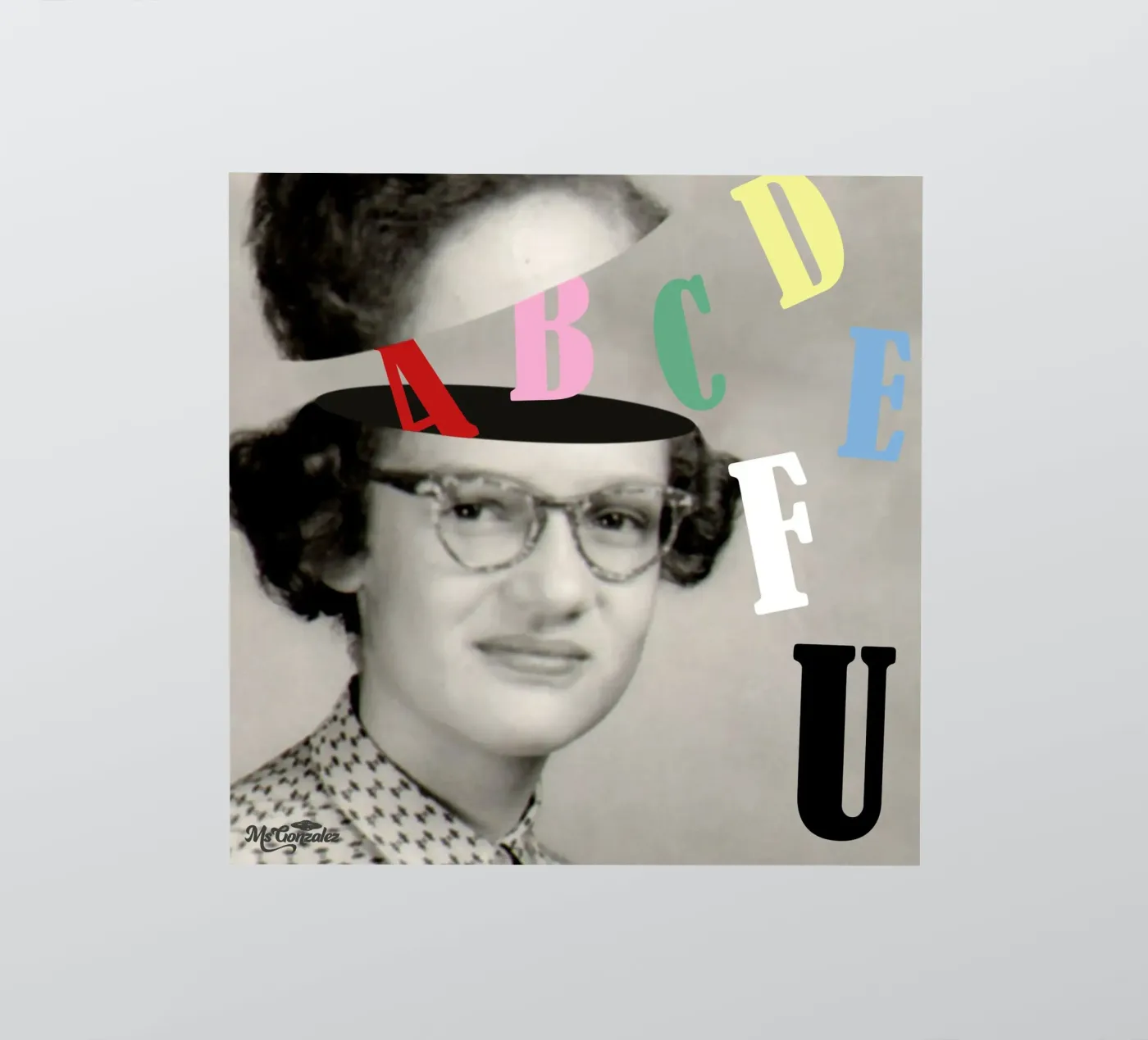 ABCDEF U sticker by MsGonzalez