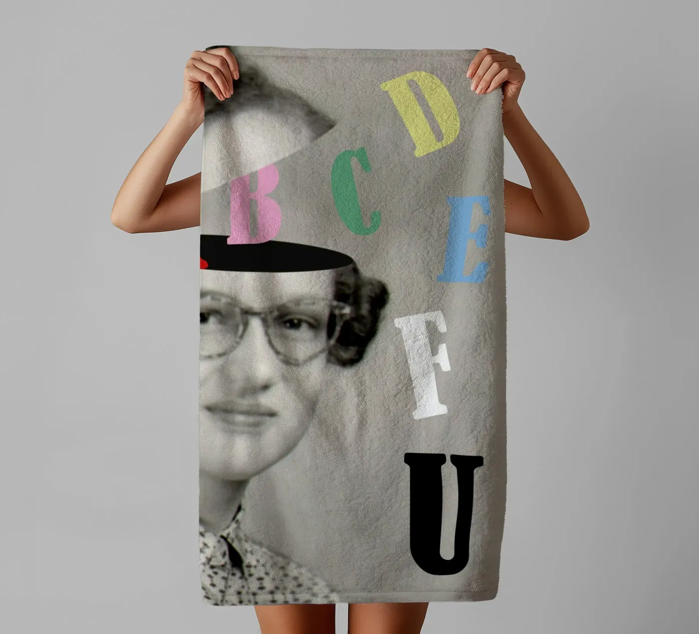ABCDEF U towel by MsGonzalez