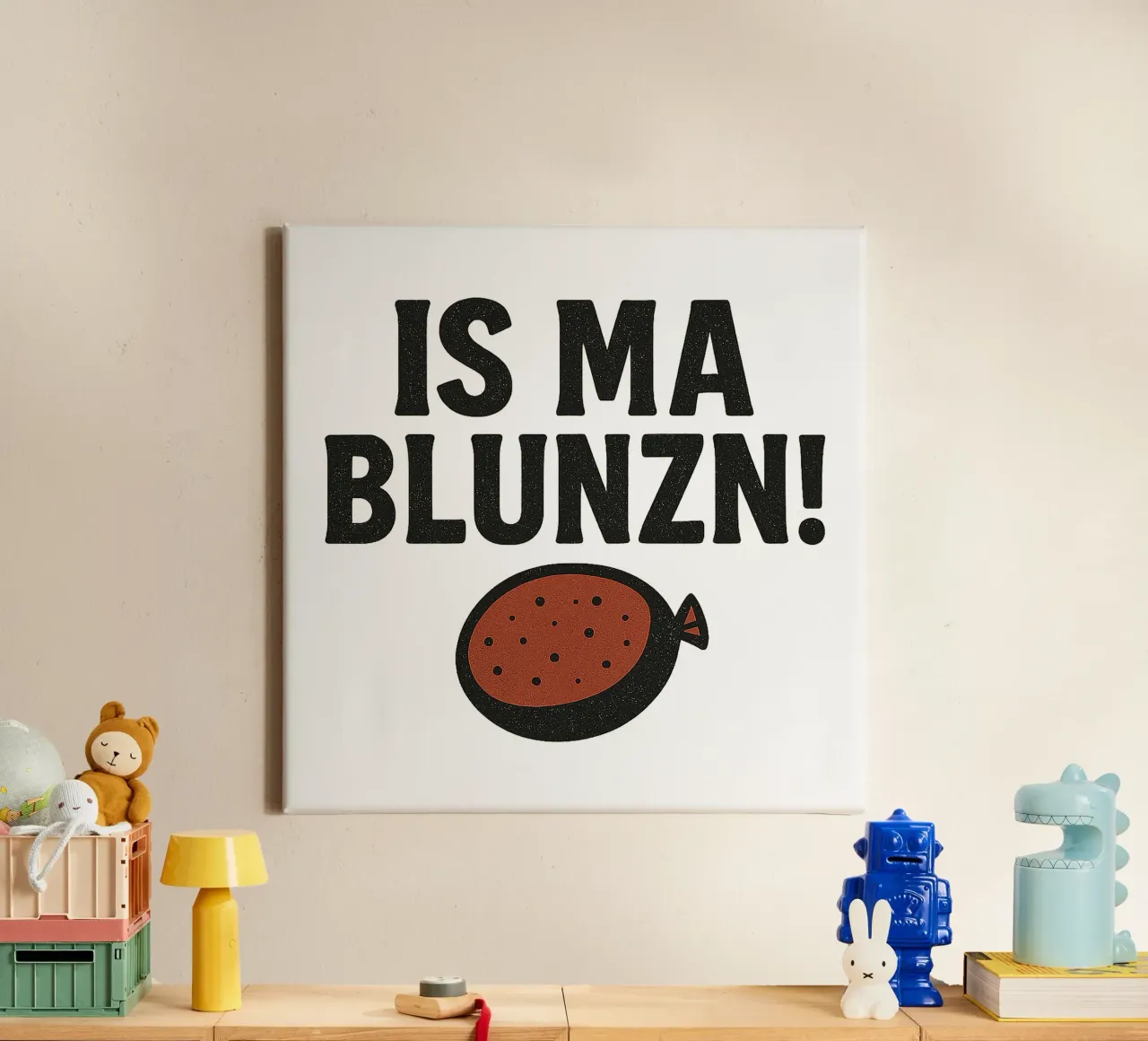 IS MA BLUNZN! tela con Cornice a cassetta da Vintage Van Gogh