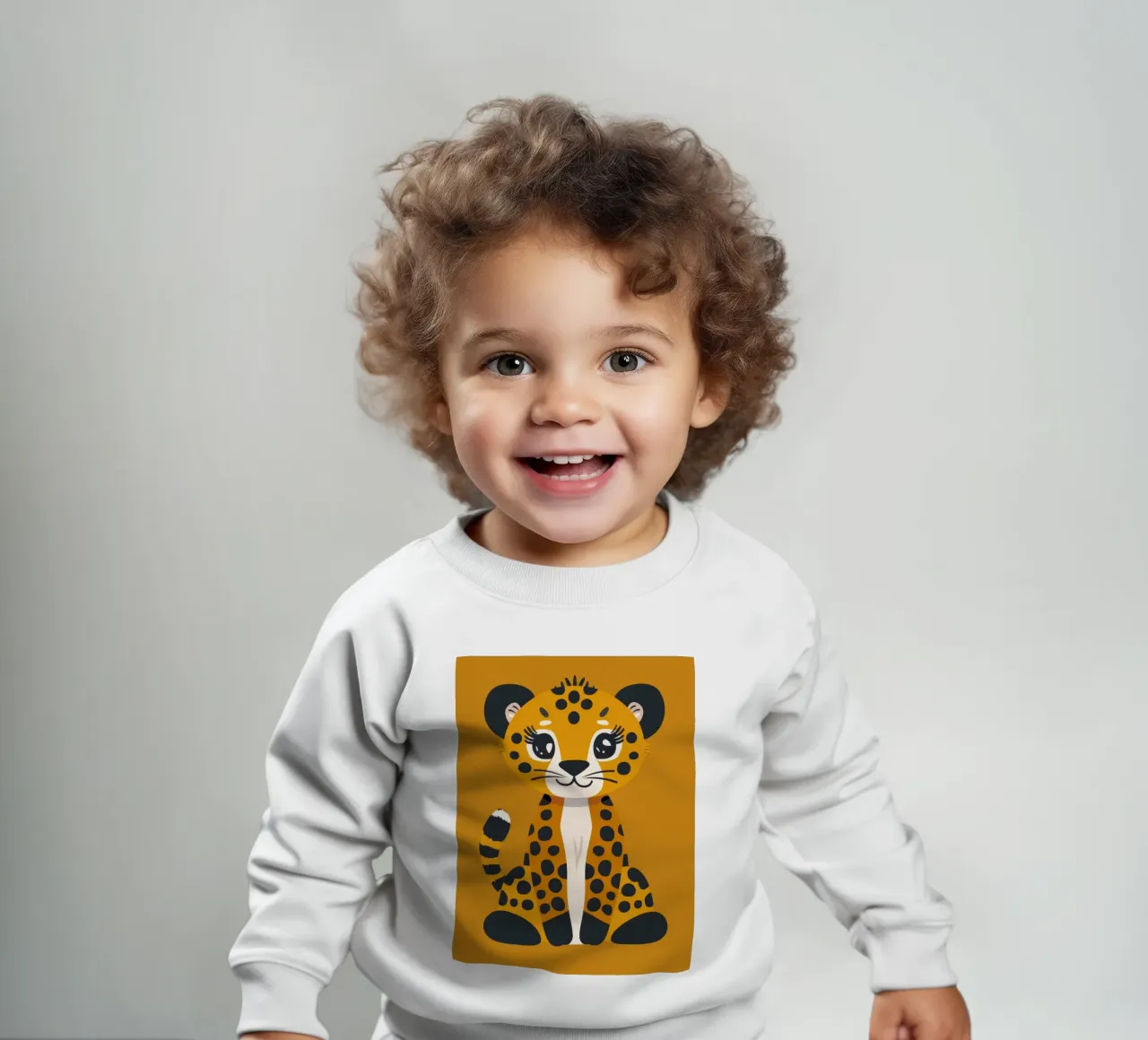 Adorabile cucciolo di ghepardo dagli occhi giocosi e dalle macchie vivaci felpa neonato da DesignDoodle