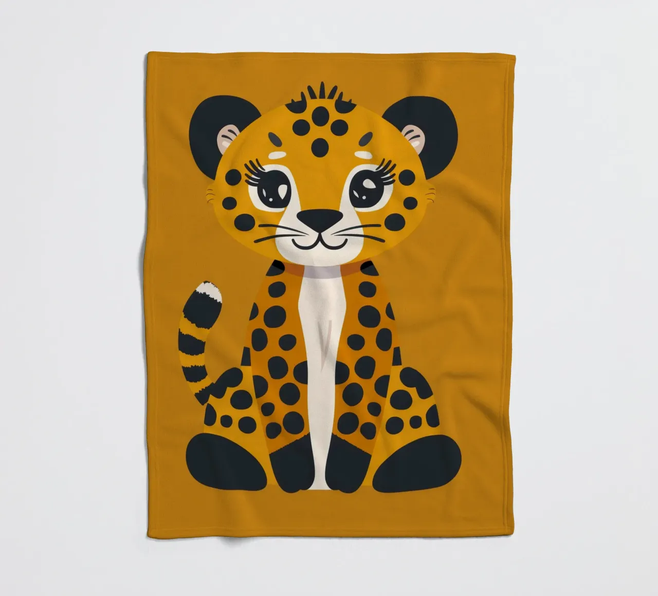 Adorabile cucciolo di ghepardo dagli occhi giocosi e dalle macchie vivaci coperta in pile da DesignDoodle