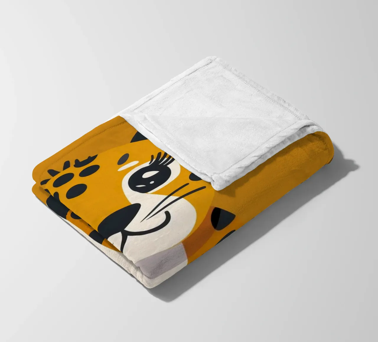 Adorabile cucciolo di ghepardo dagli occhi giocosi e dalle macchie vivaci coperta in pile da DesignDoodle