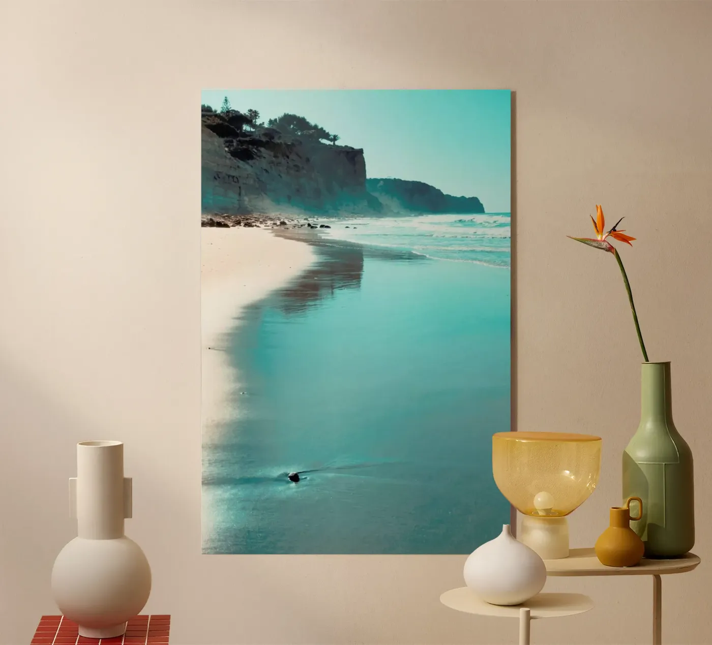 Waves And Sand acrylic glass by Sebastian Hilgetag