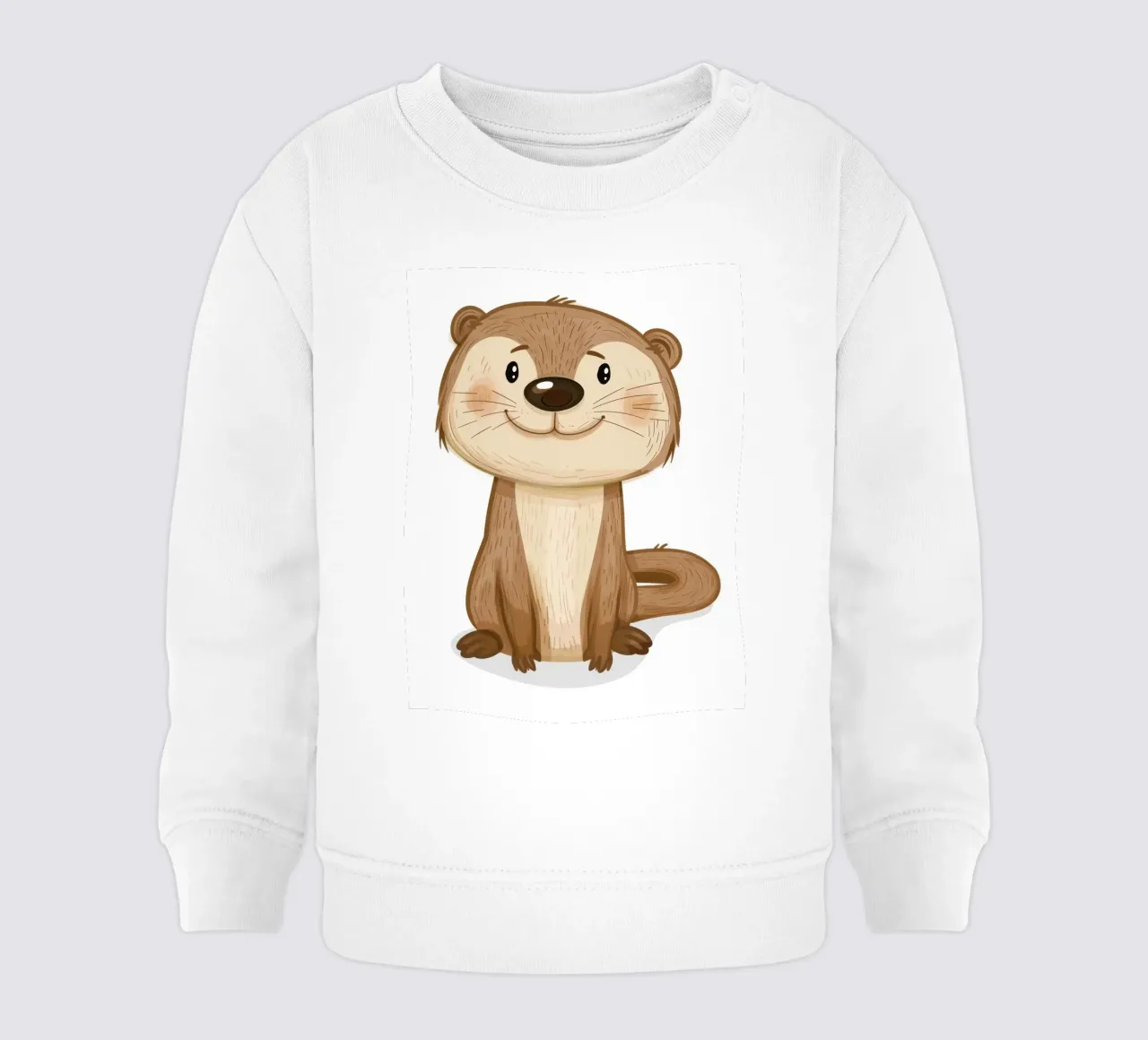 Mignon chiot loutre à la fourrure douce et à l'expression enjouée sweat pour bébé de DesignDoodle