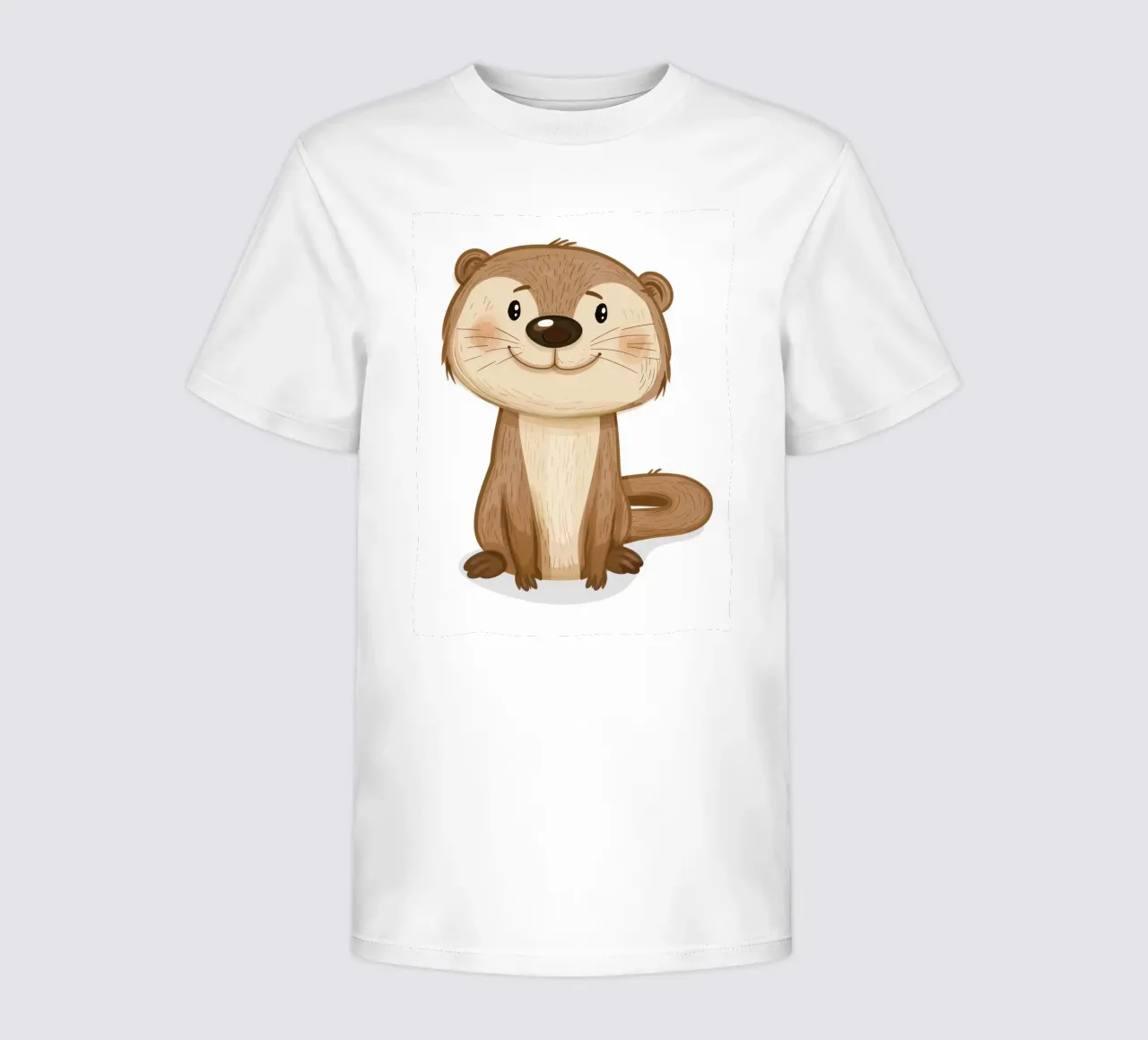 Mignon chiot loutre à la fourrure douce et à l'expression enjouée t-shirt enfant de DesignDoodle