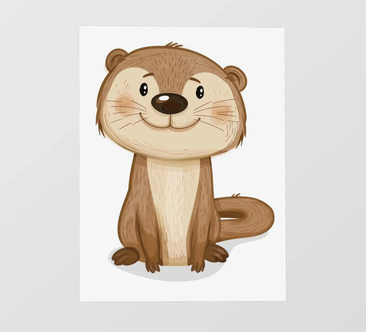 Mignon chiot loutre à la fourrure douce et à l'expression enjouée papier peint photo de DesignDoodle