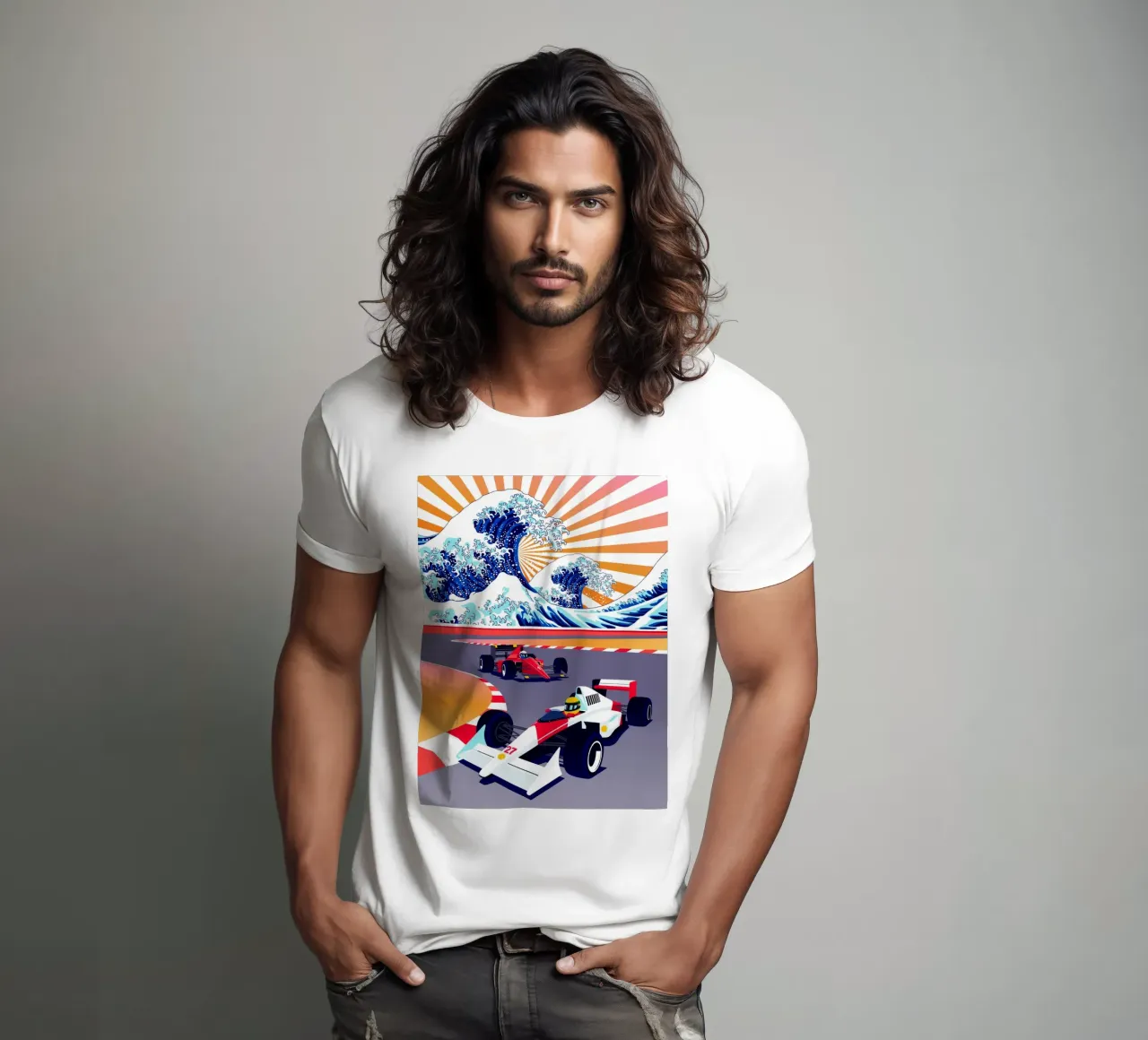 Auto da corsa di Formula Suzuka t-shirt da Mariel Toigo