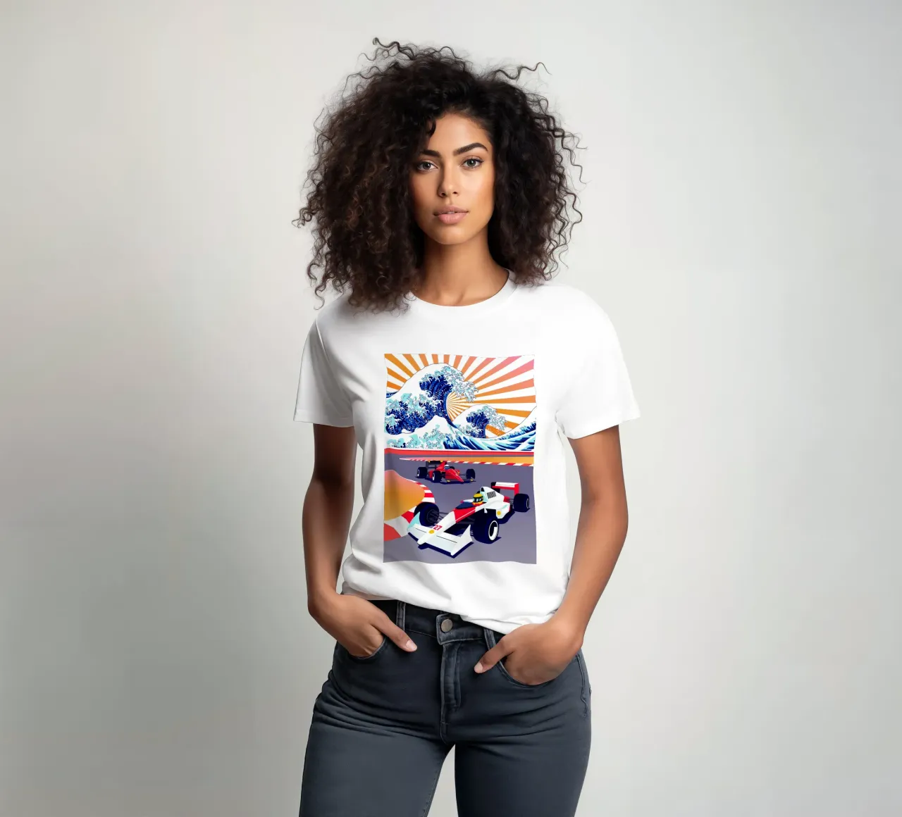 Auto da corsa di Formula Suzuka t-shirt da Mariel Toigo