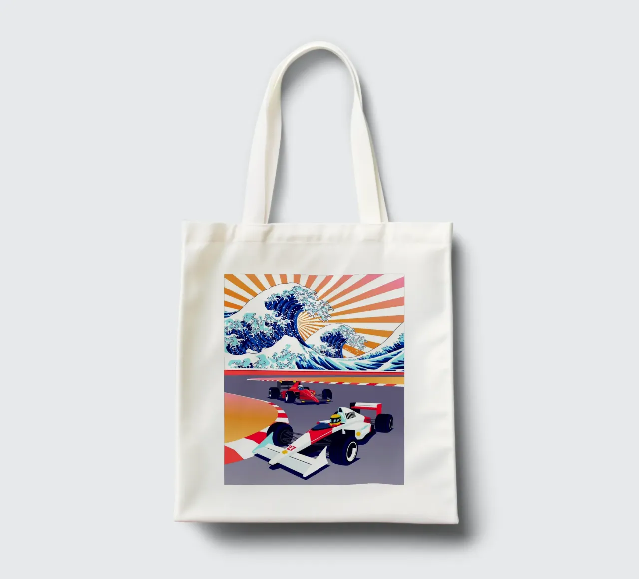 Formula Racing Cars Suzuka tote bag by Mariel Toigo