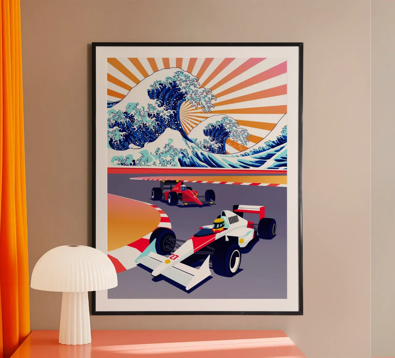 Auto da corsa di Formula Suzuka carta hahnemühle da Mariel Toigo