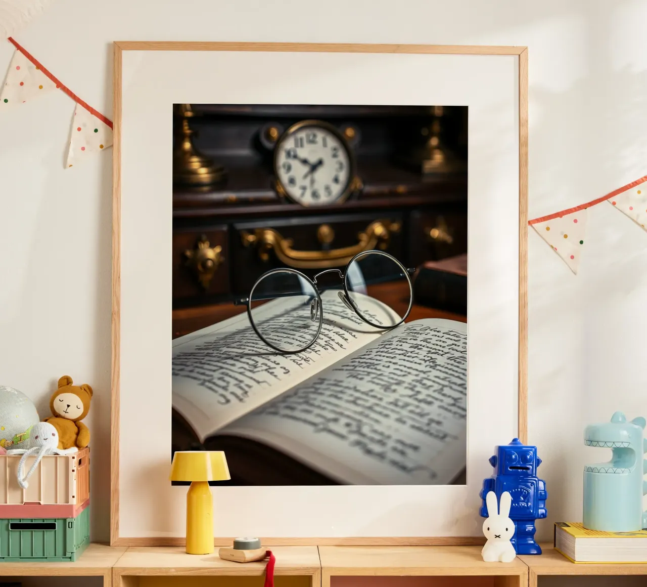 Sussurri di quiete poster con telaio in legno da PhotoVibe Decor
