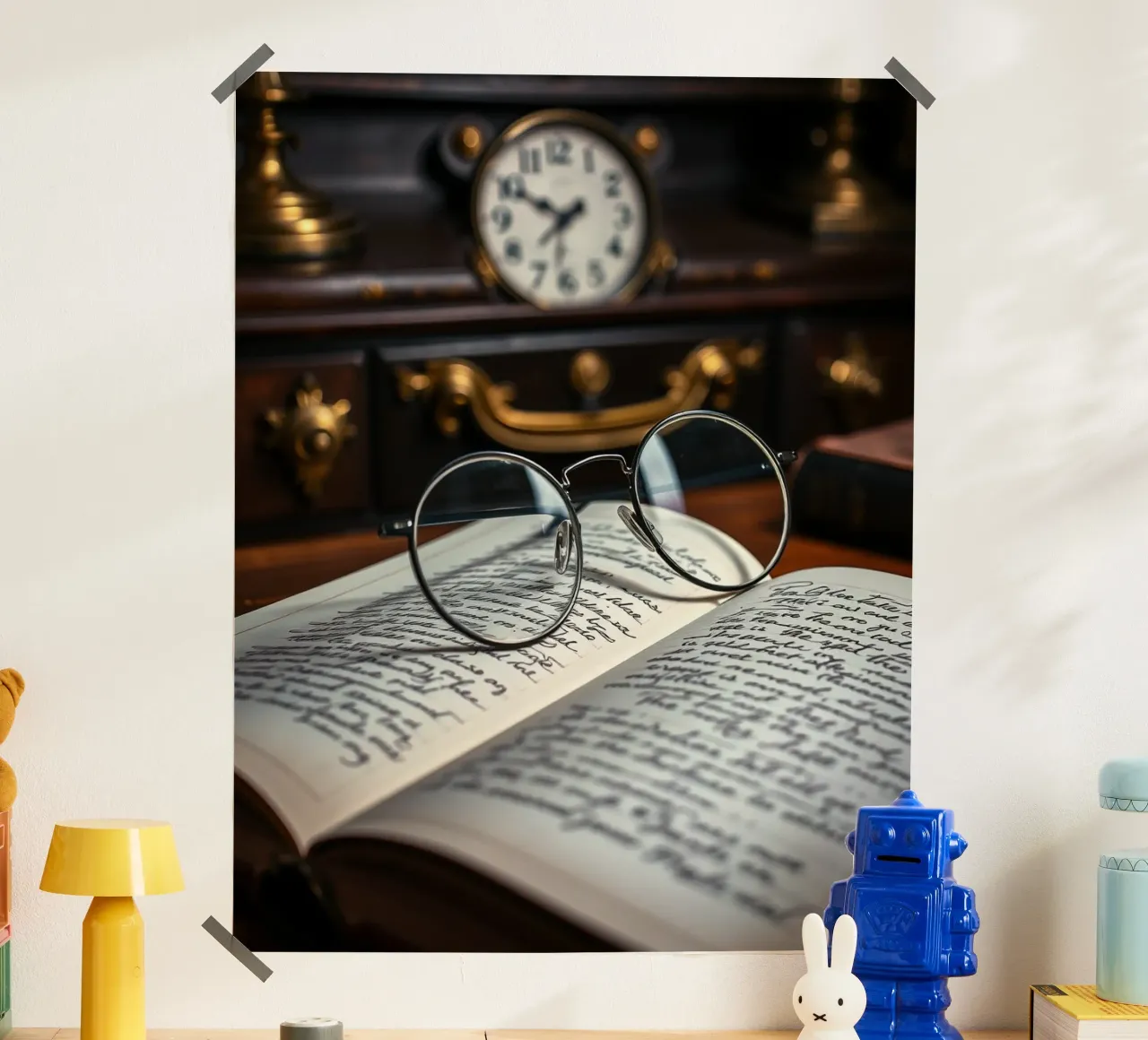 Sussurri di quiete poster con telaio in legno da PhotoVibe Decor