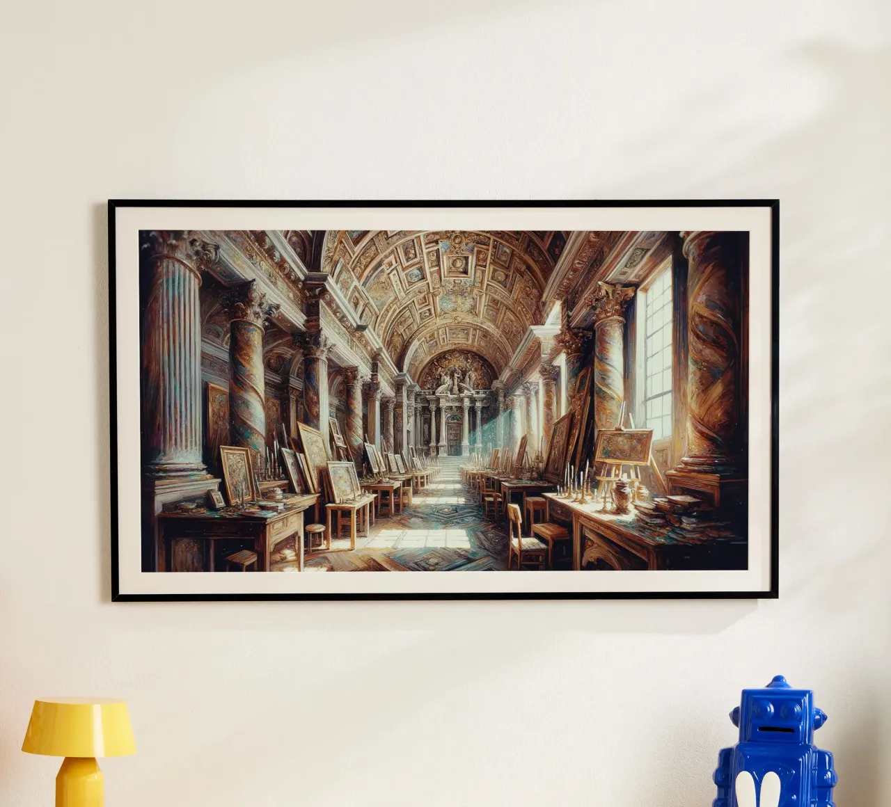 Renaissance Art Gallery Poster mit Kunststoffrahmen von Chromatic Fusion Studio