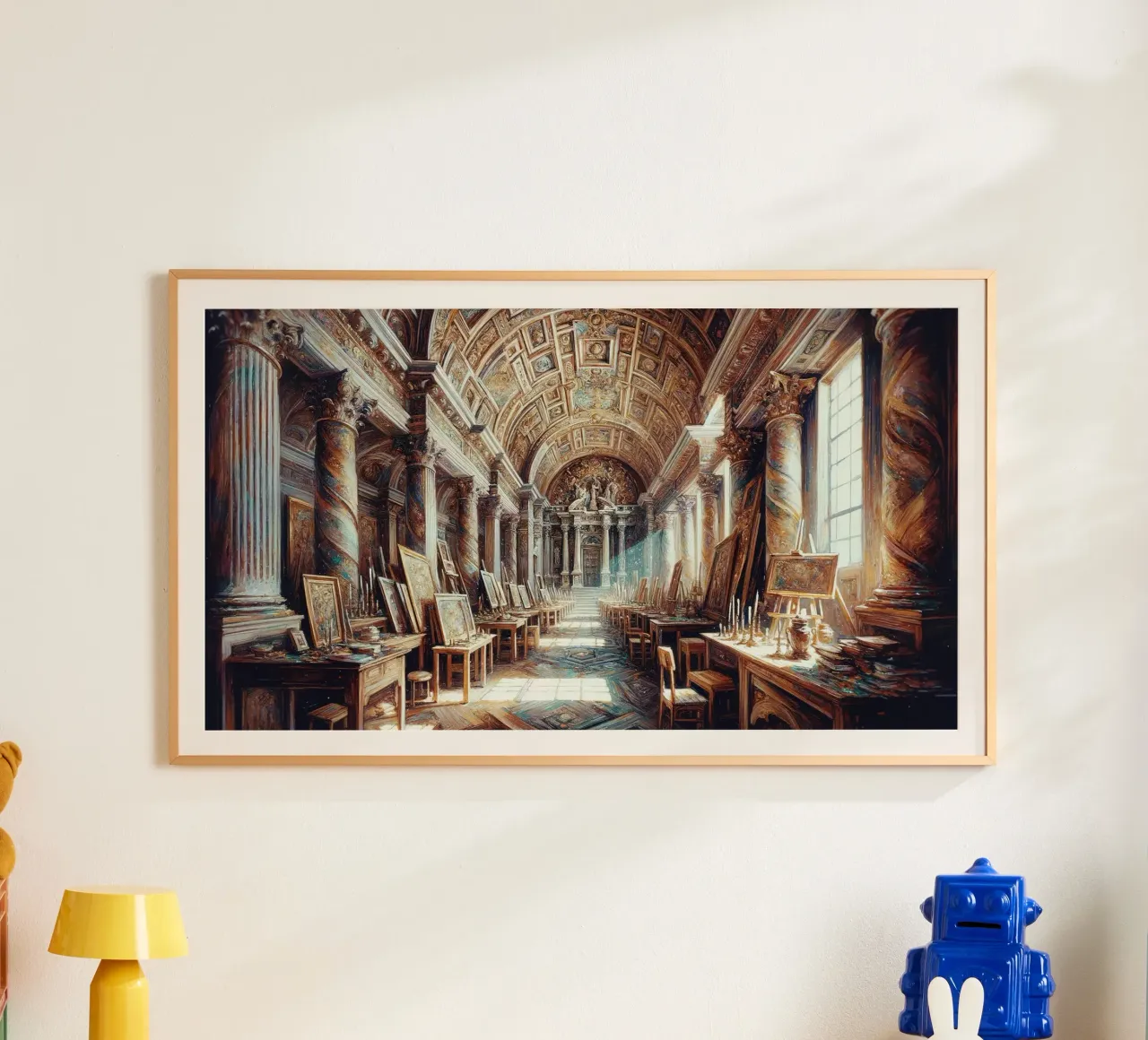 Renaissance Art Gallery Poster mit Kunststoffrahmen von Chromatic Fusion Studio
