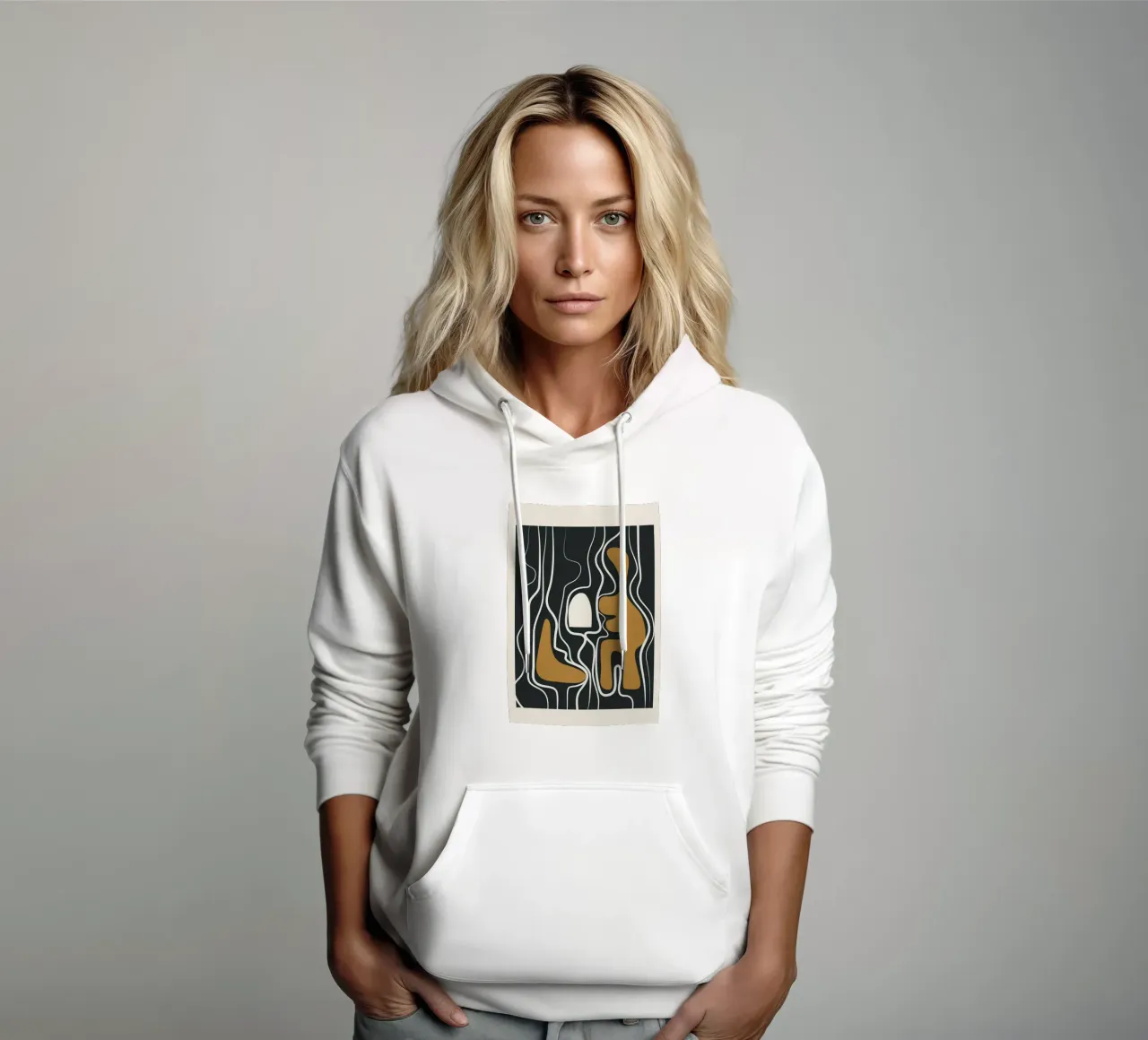 Minimal Abstract Form 1 sudadera con capucha de Flow Line