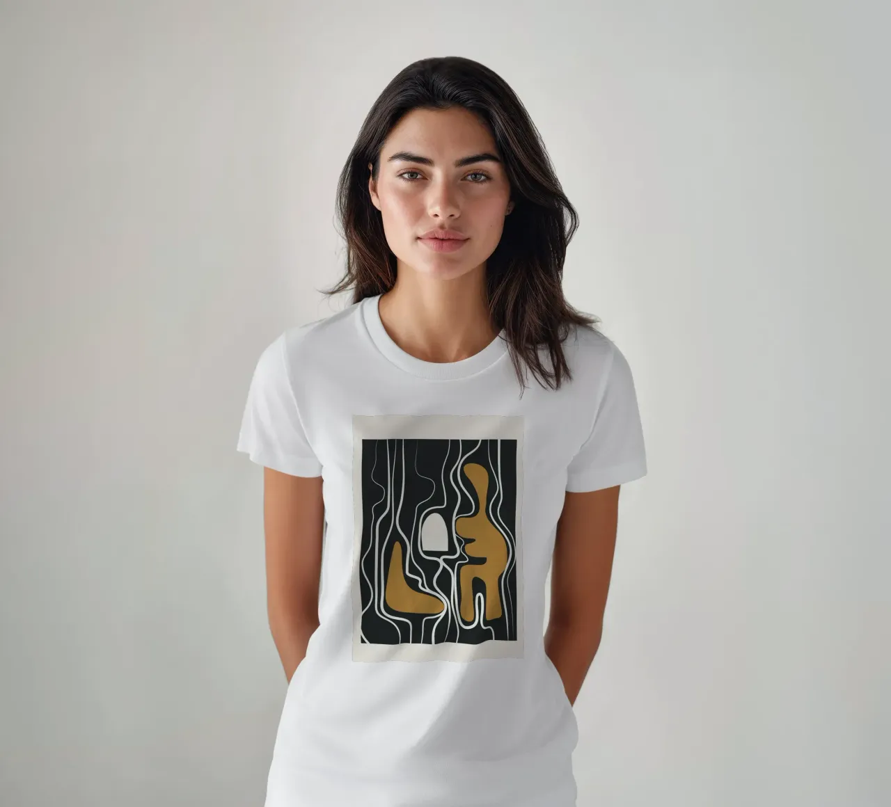 Minimal Abstract Form 1 t-shirt da Flow Line