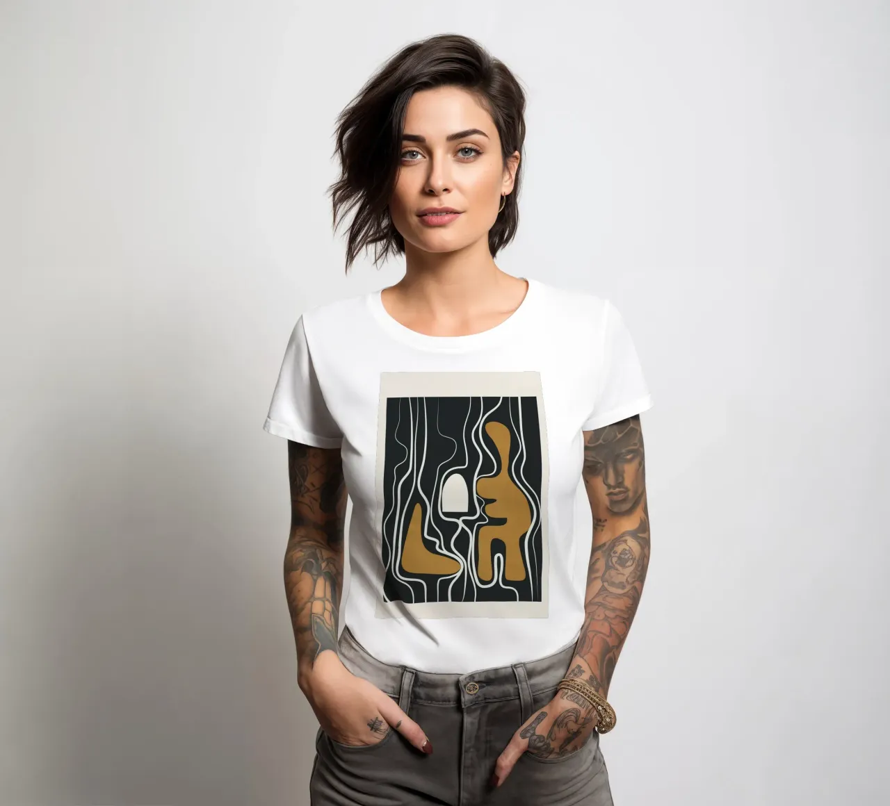 Minimal Abstract Form 1 camiseta de mujer de Flow Line