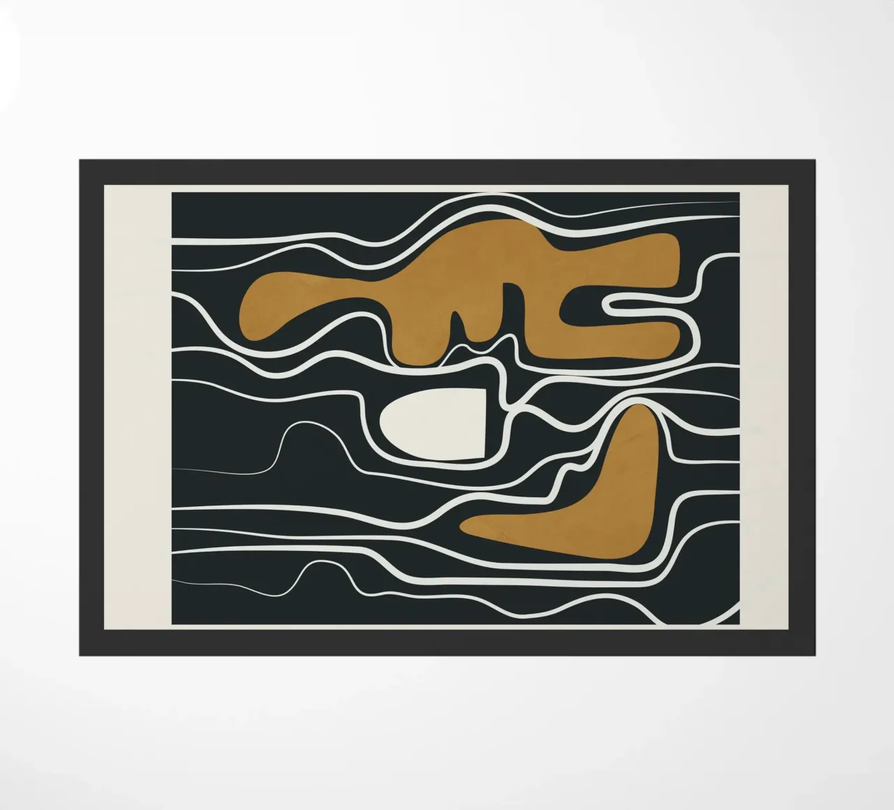 Minimal Abstract Form 1 deurmat van Flow Line