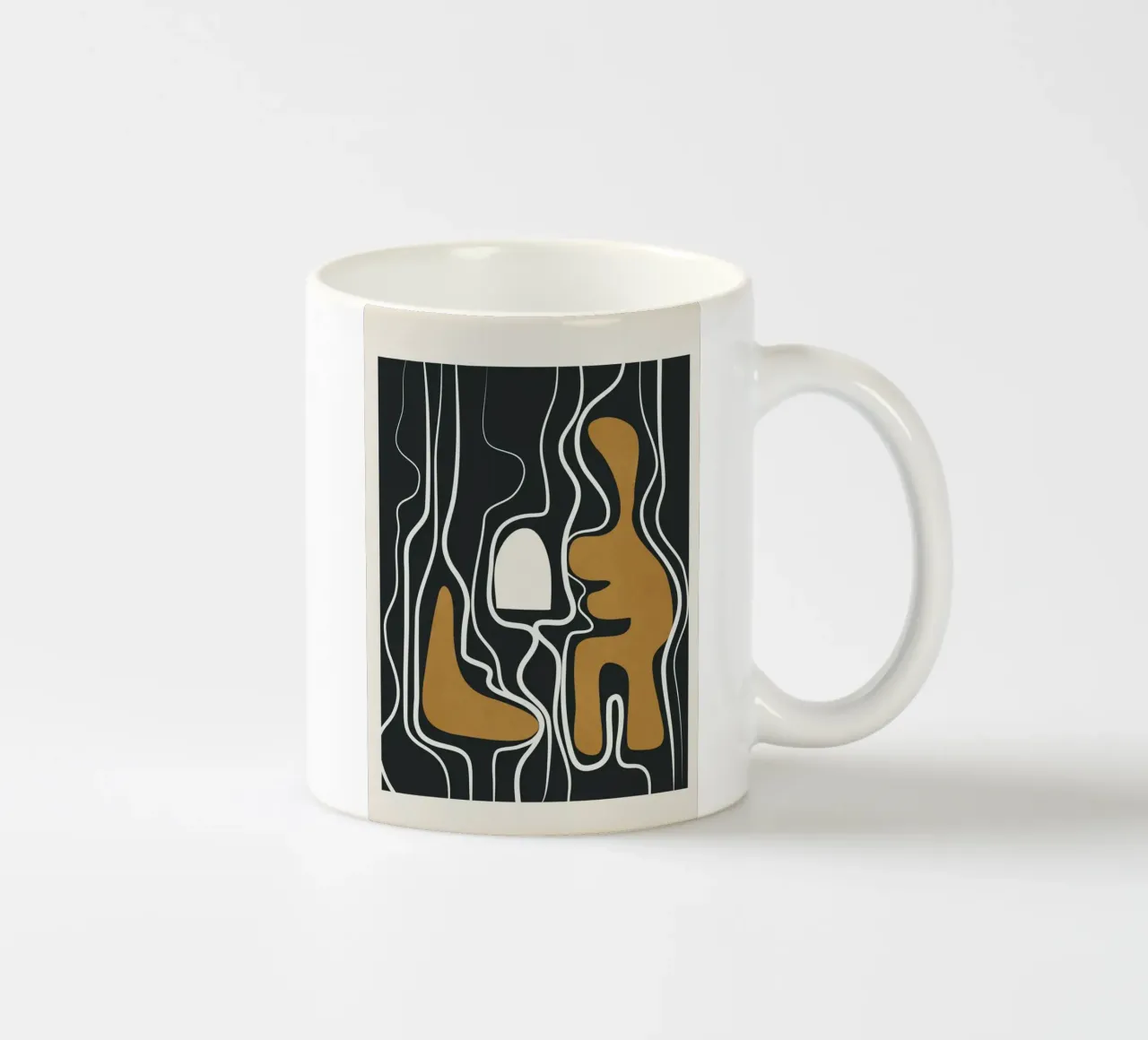 Minimal Abstract Form 1 taza de cerámica de Flow Line
