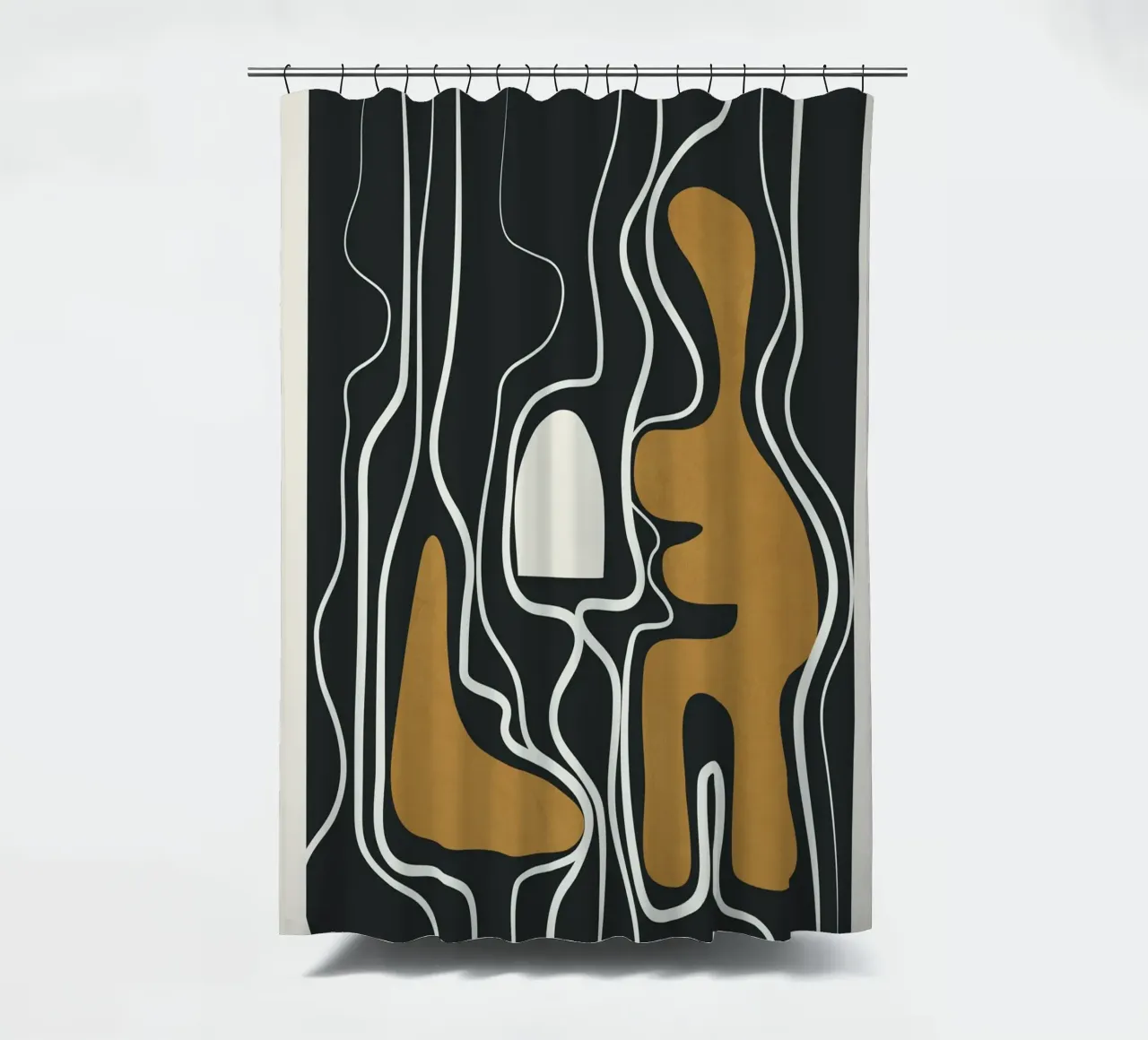Minimal Abstract Form 1 cortina de baño de Flow Line