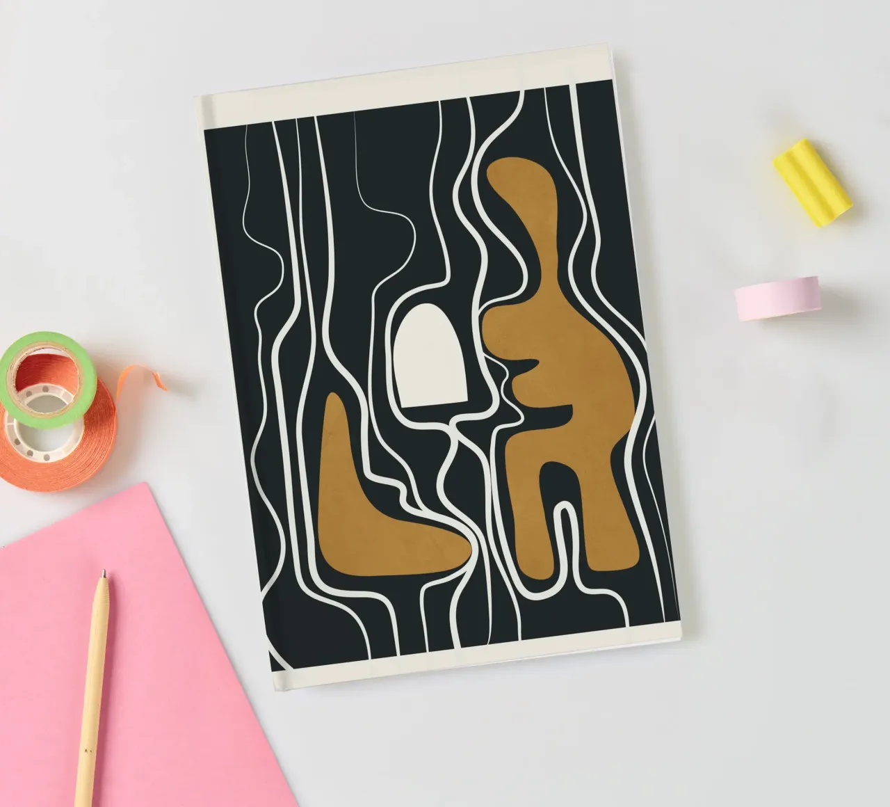 Minimal Abstract Form 1 carnet de notes de Flow Line