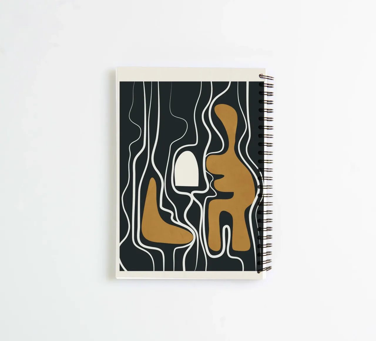 Minimal Abstract Form 1 spiral notebook by Flow Line