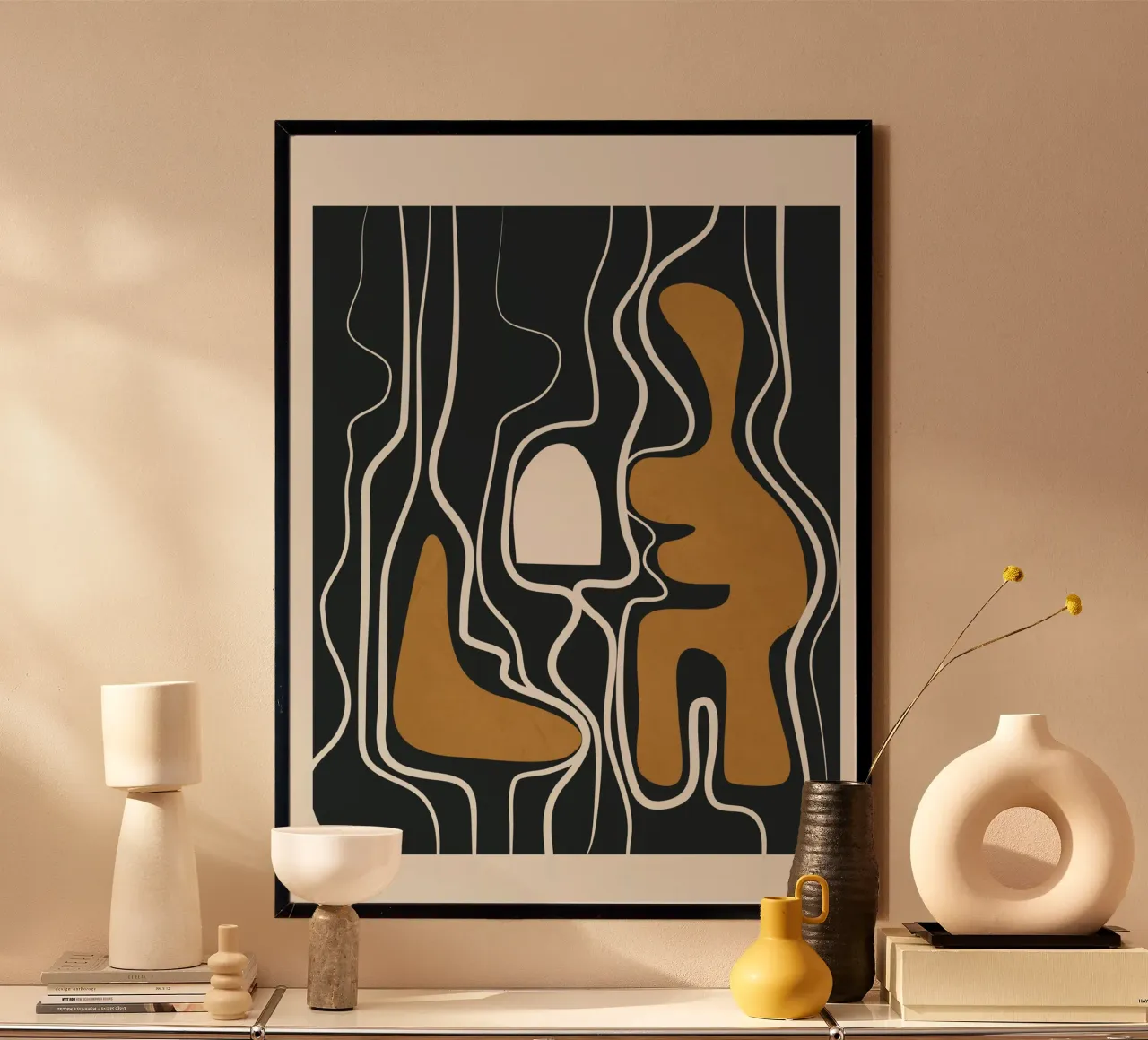 Minimal Abstract Form 1 carta hahnemühle da Flow Line