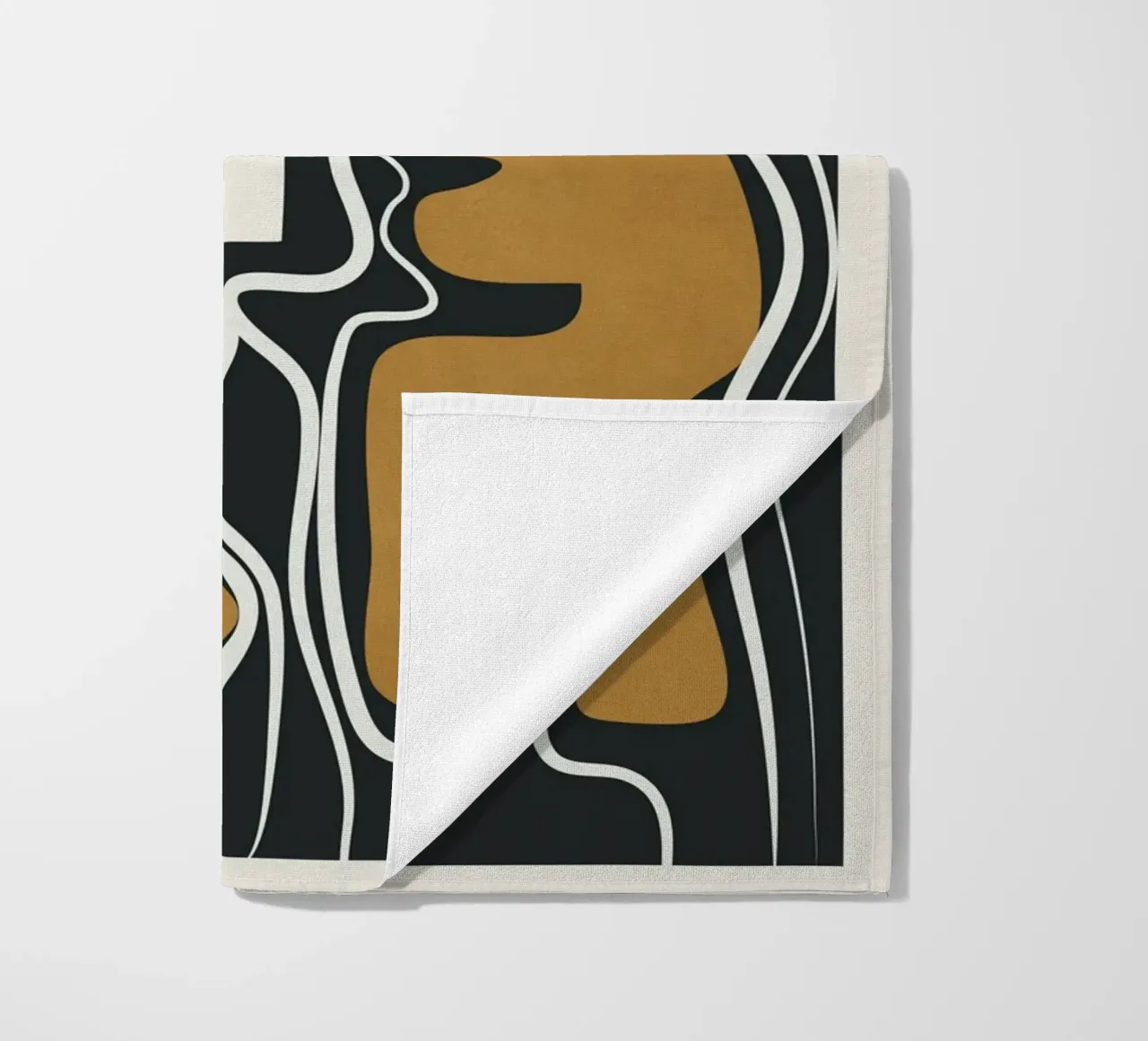 Minimal Abstract Form 1 strandhanddoek van Flow Line
