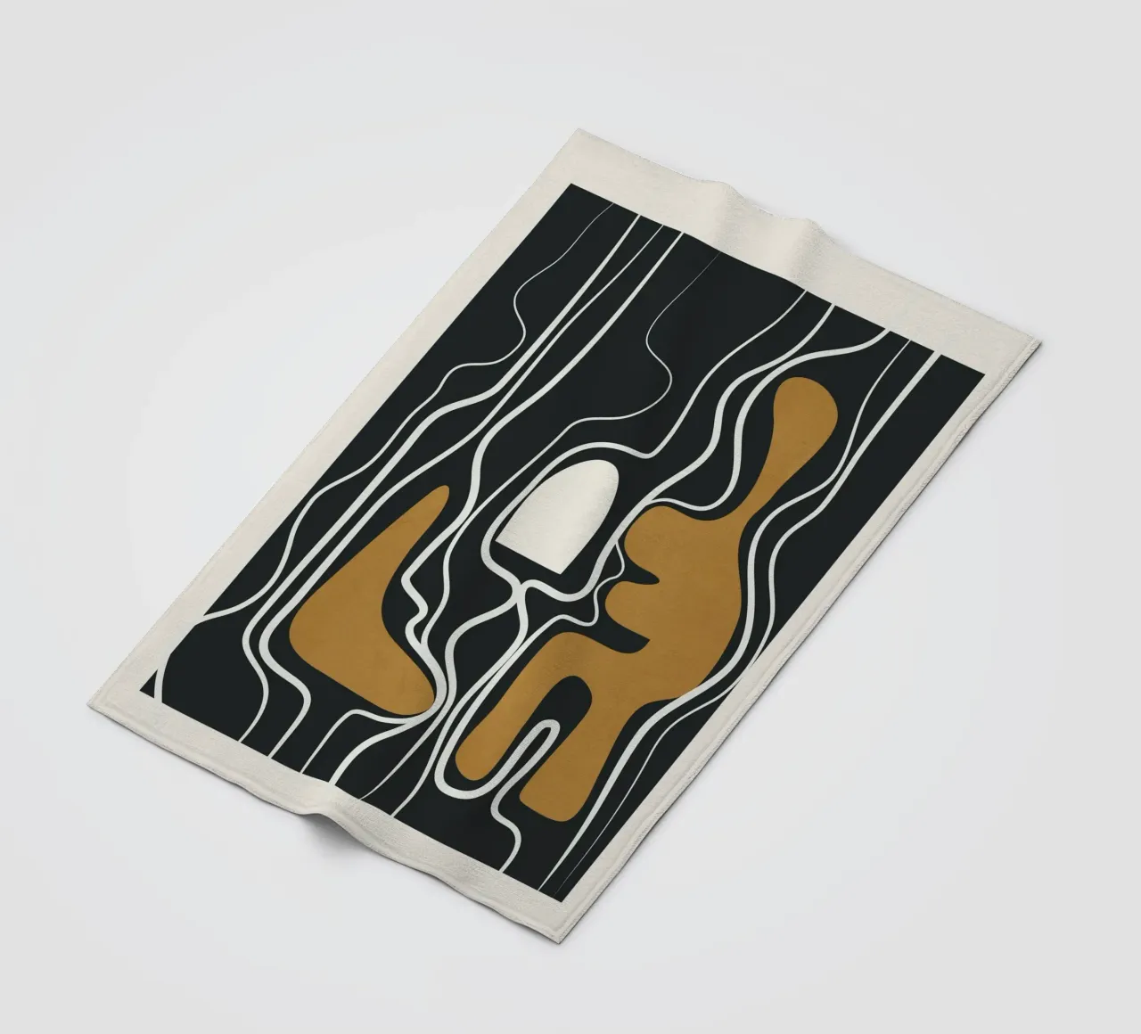 Minimal Abstract Form 1 fleecedeken van Flow Line