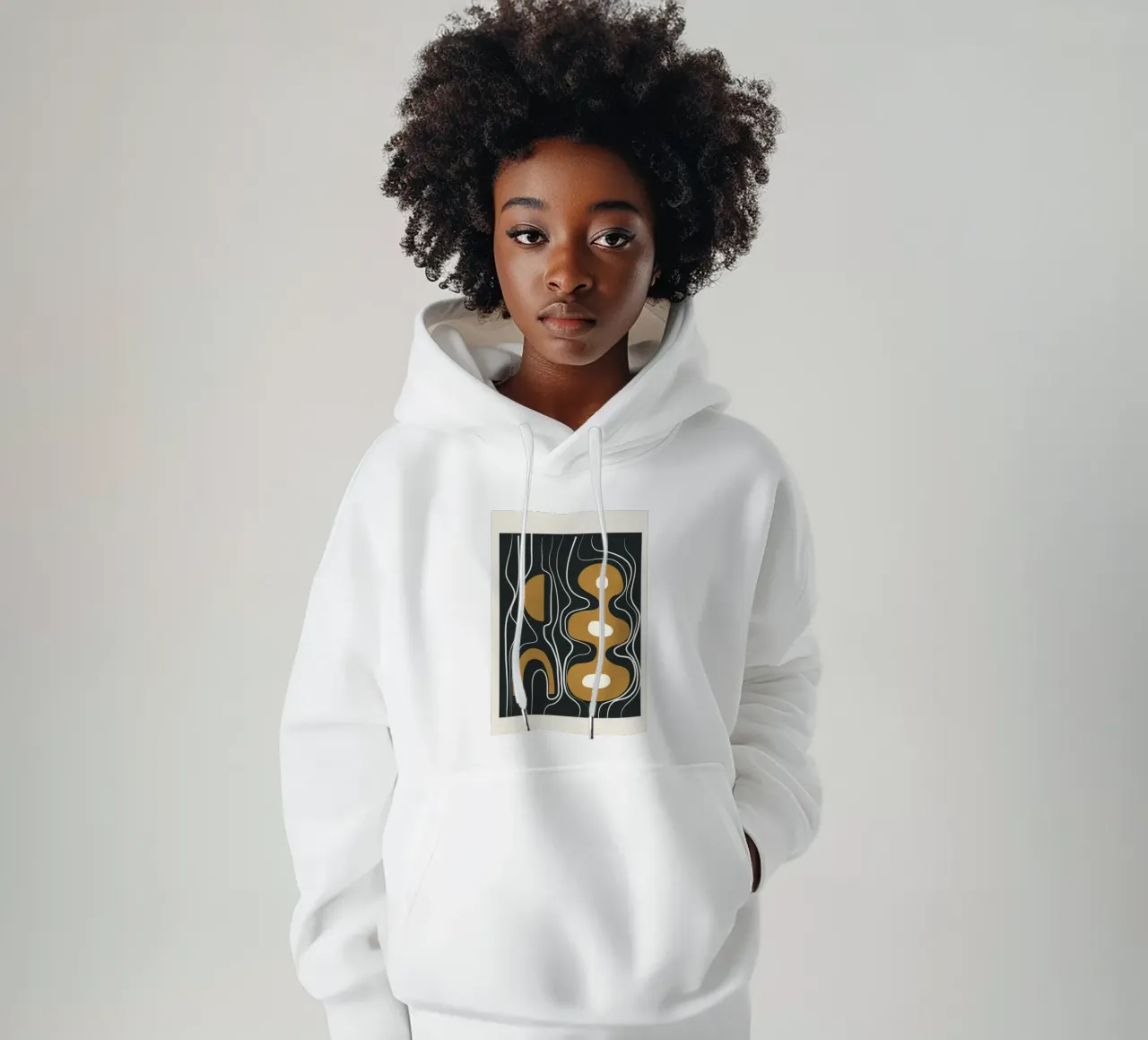 Minimal Abstract Form 2 felpa con cappuccio da Flow Line