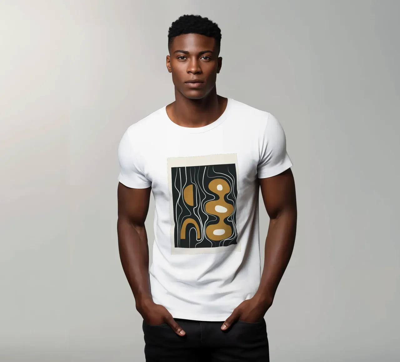 Minimal Abstract Form 2 t-shirt da Flow Line