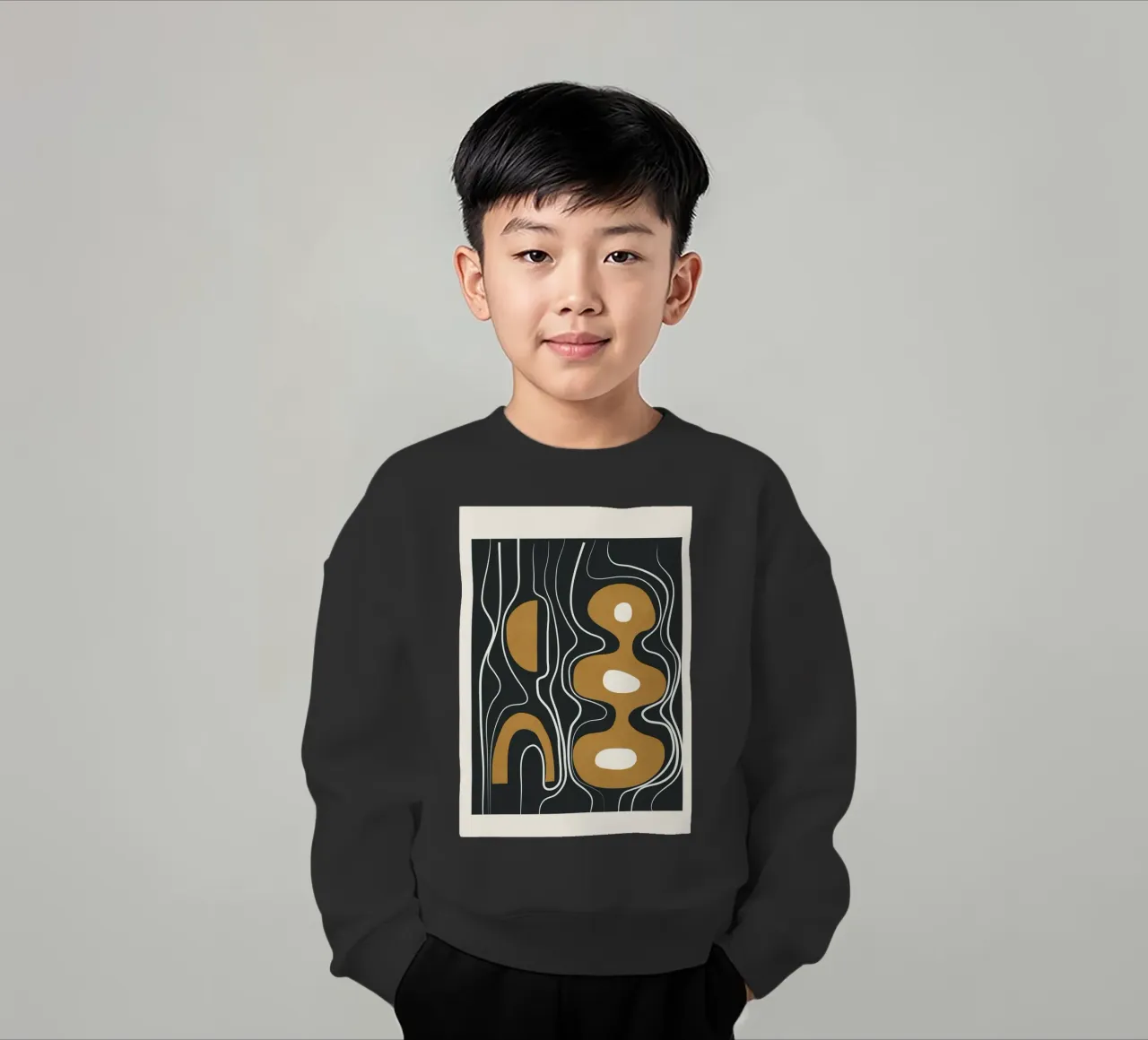 Minimal Abstract Form 2 felpa bambino da Flow Line