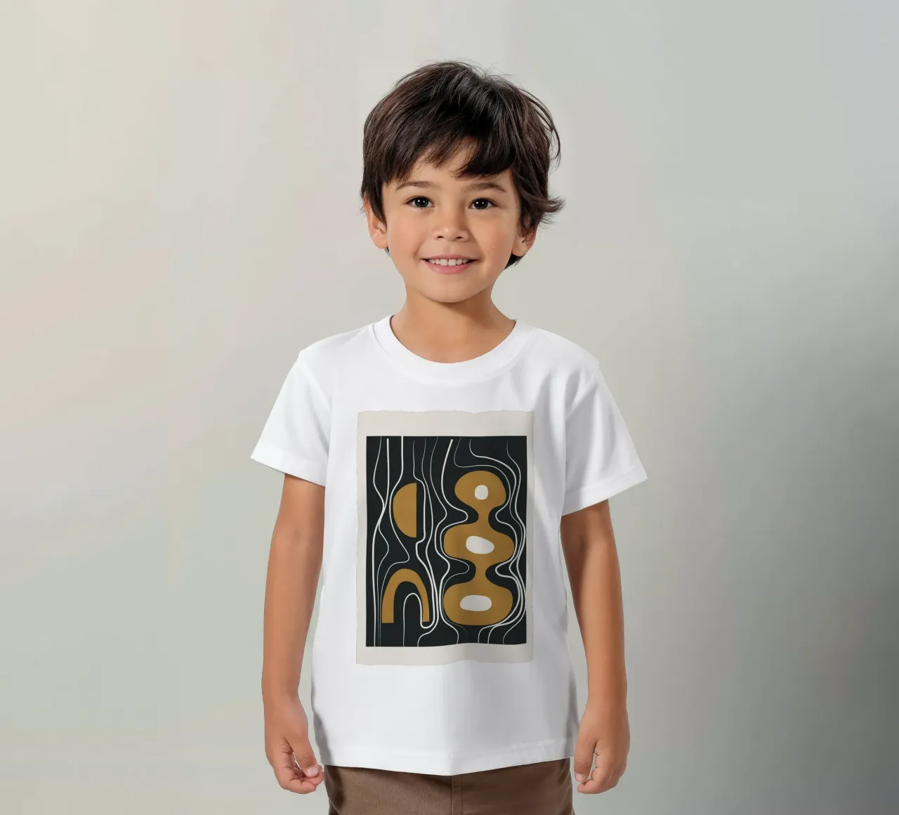 Minimal Abstract Form 2 t-shirt bambini da Flow Line