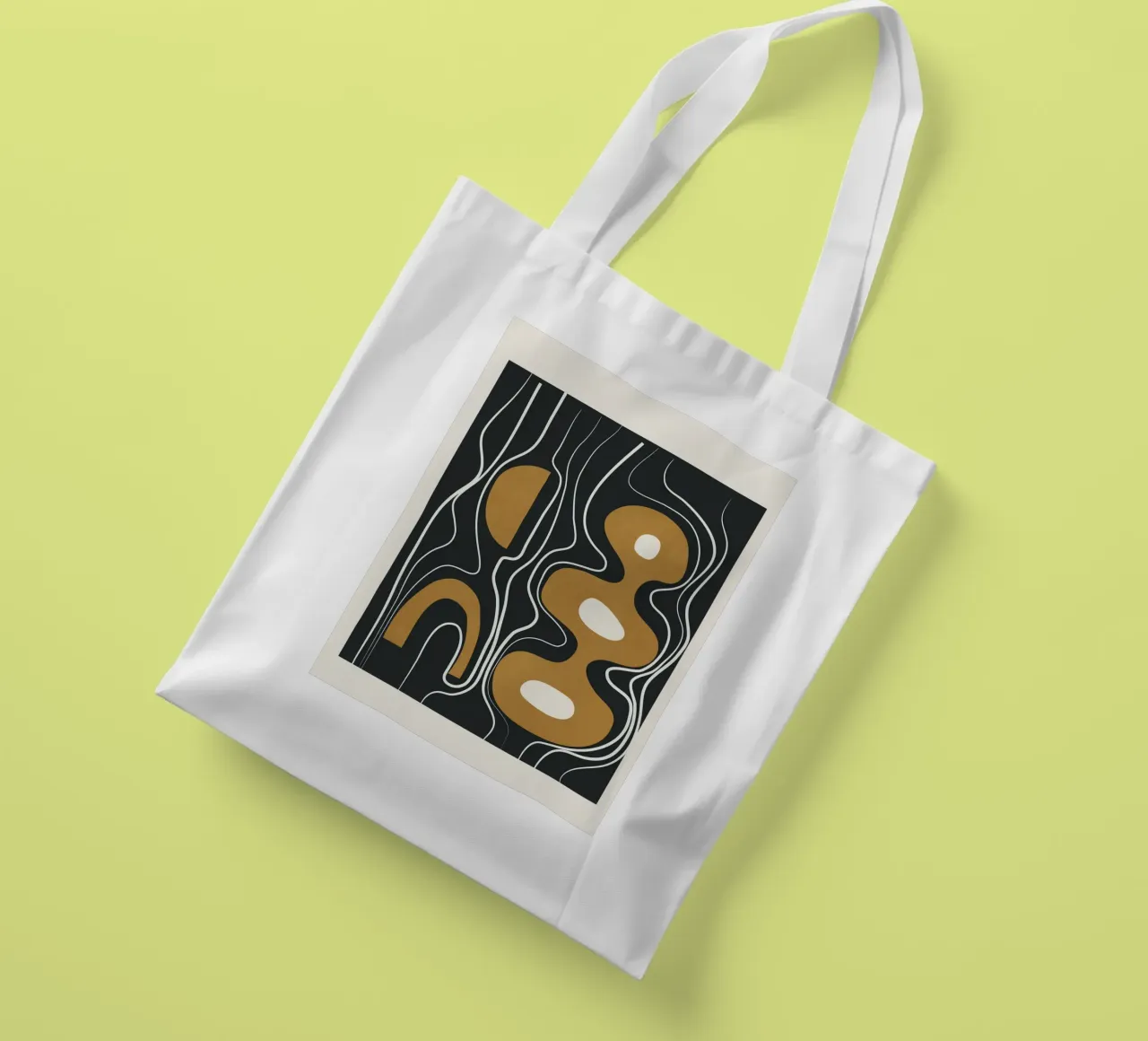 Minimal Abstract Form 2 borsa in juta da Flow Line